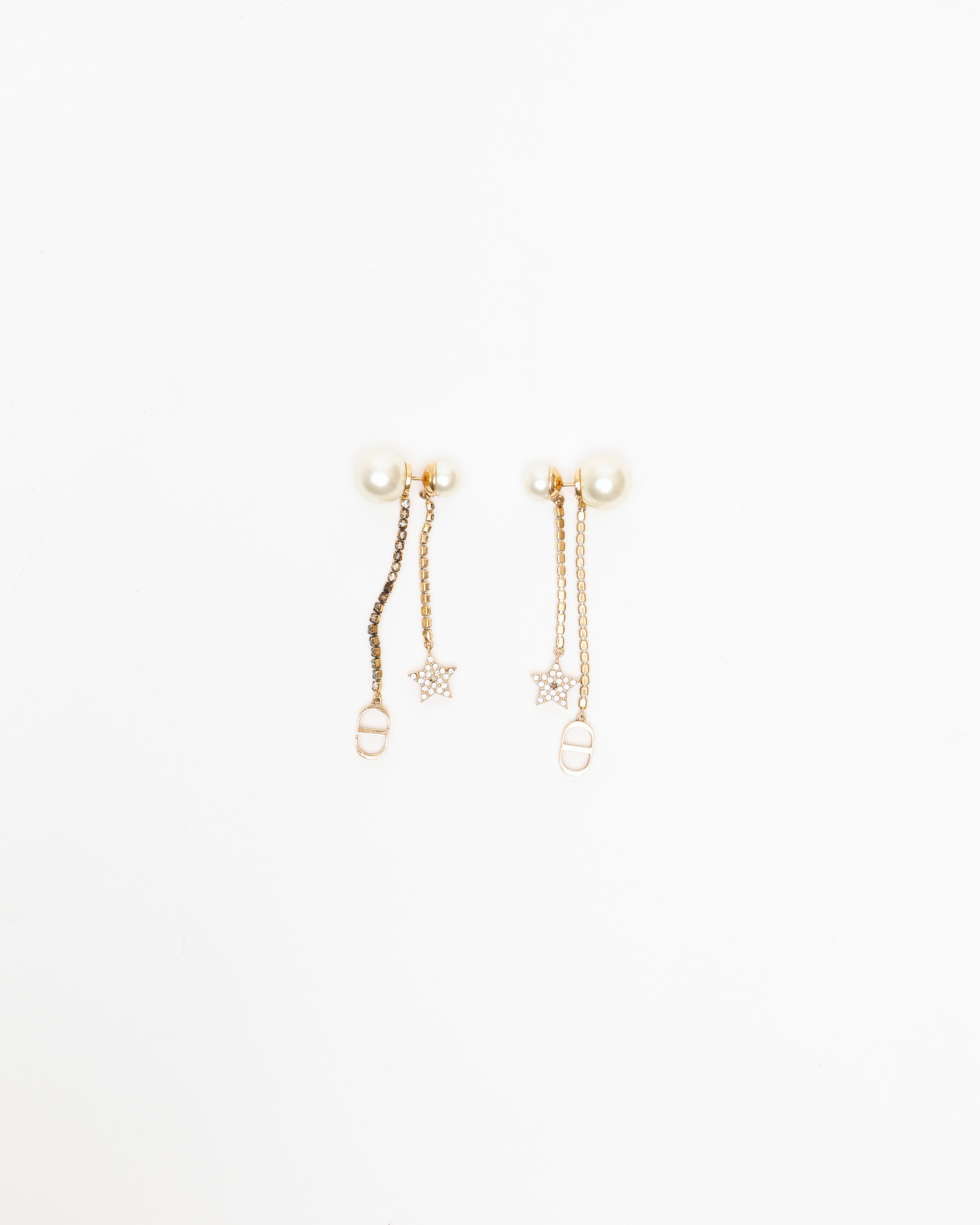 Dior Christian  Tribales Rhinestone Earrings