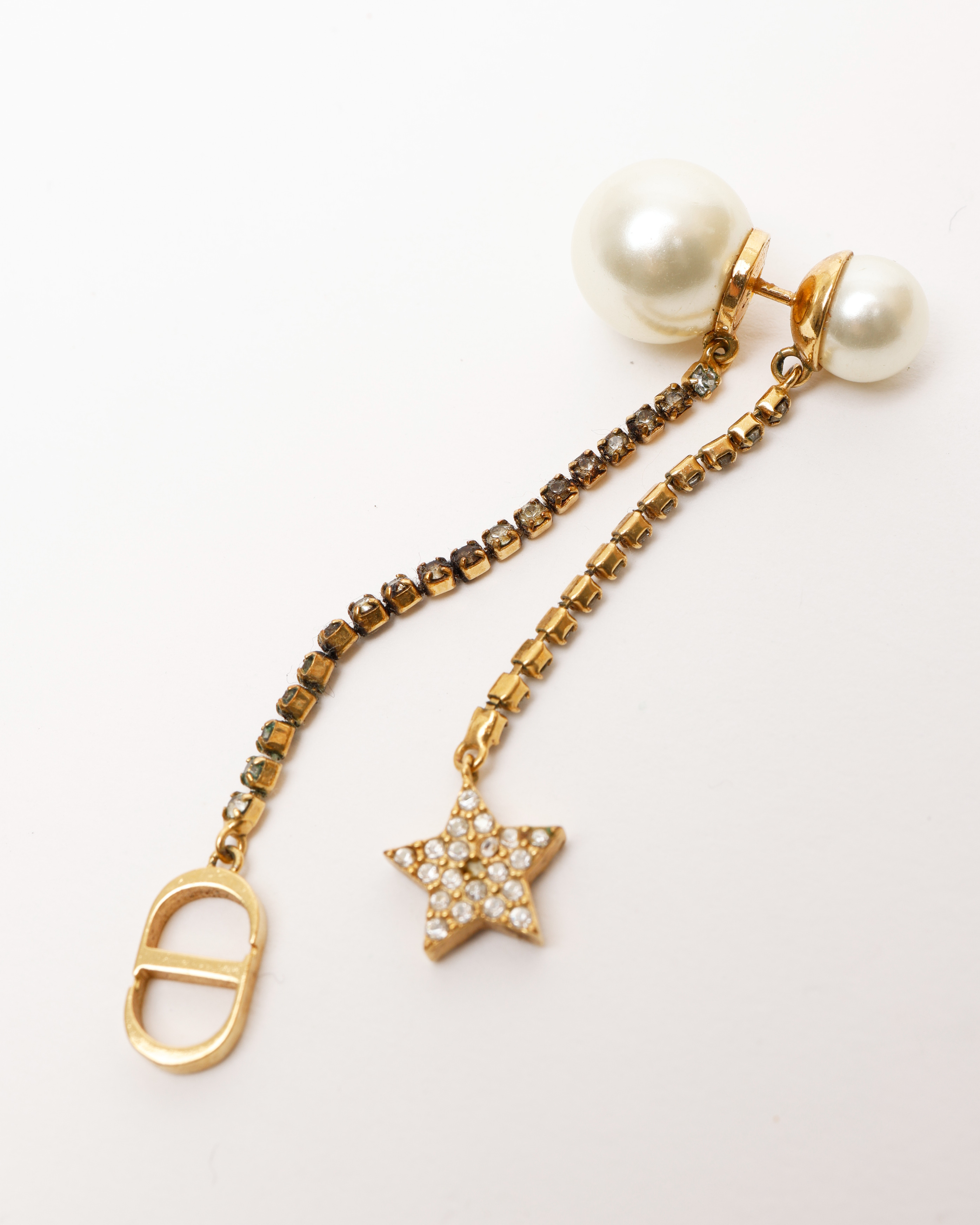 Dior Christian  Tribales Rhinestone Earrings