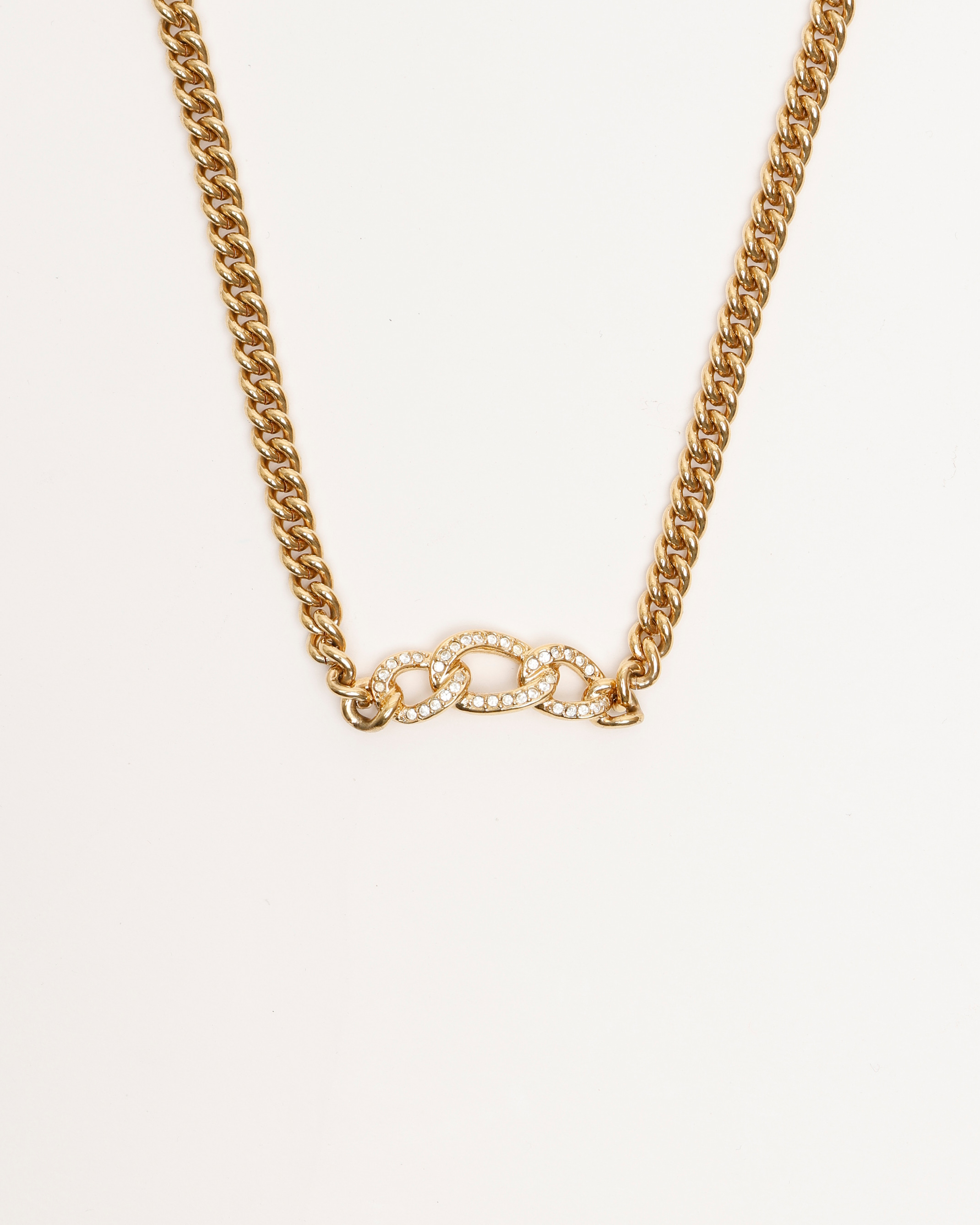 Dior Christian  Chainlink Strasssteine Kette