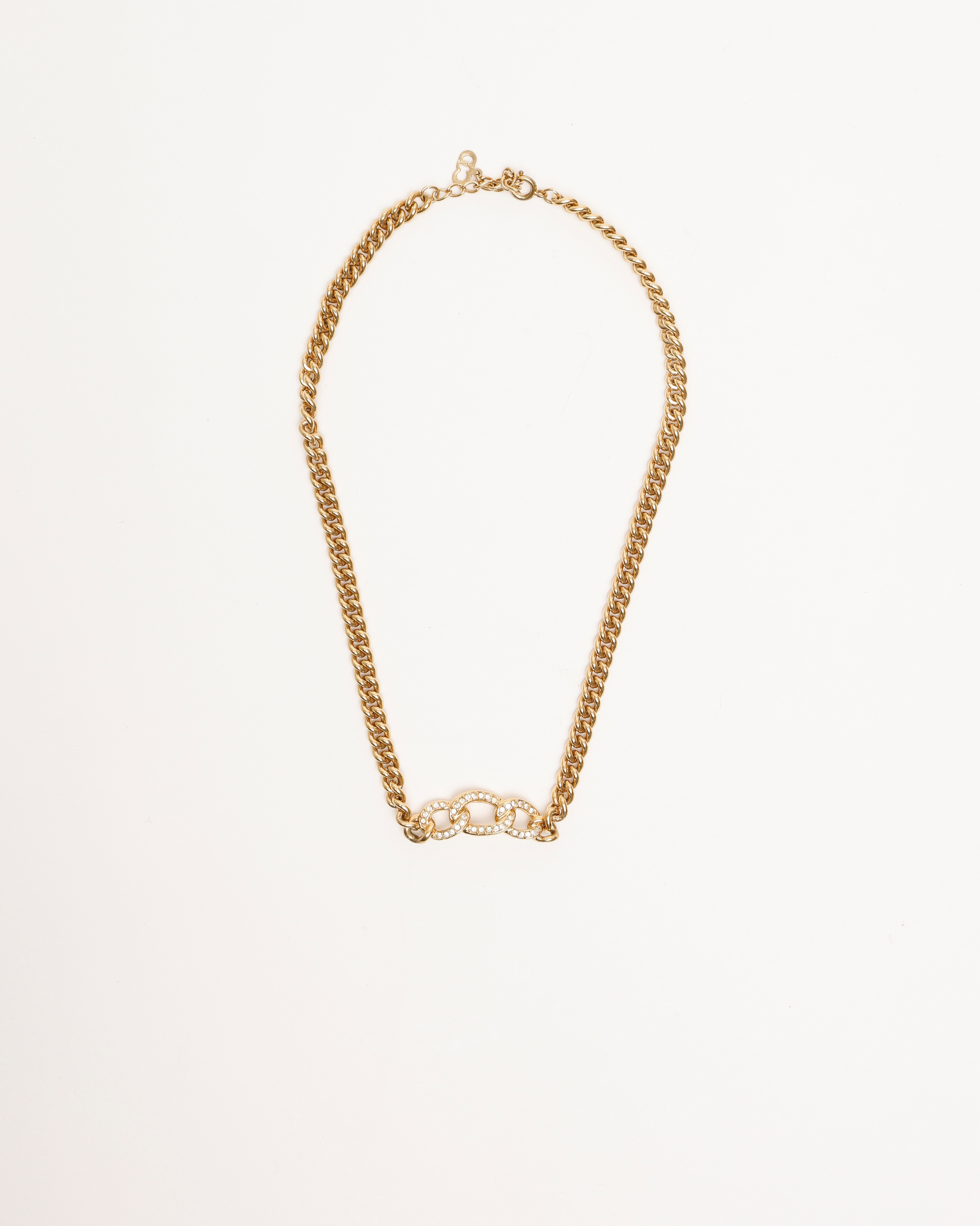 Dior Christian  Chainlink Strasssteine Kette
