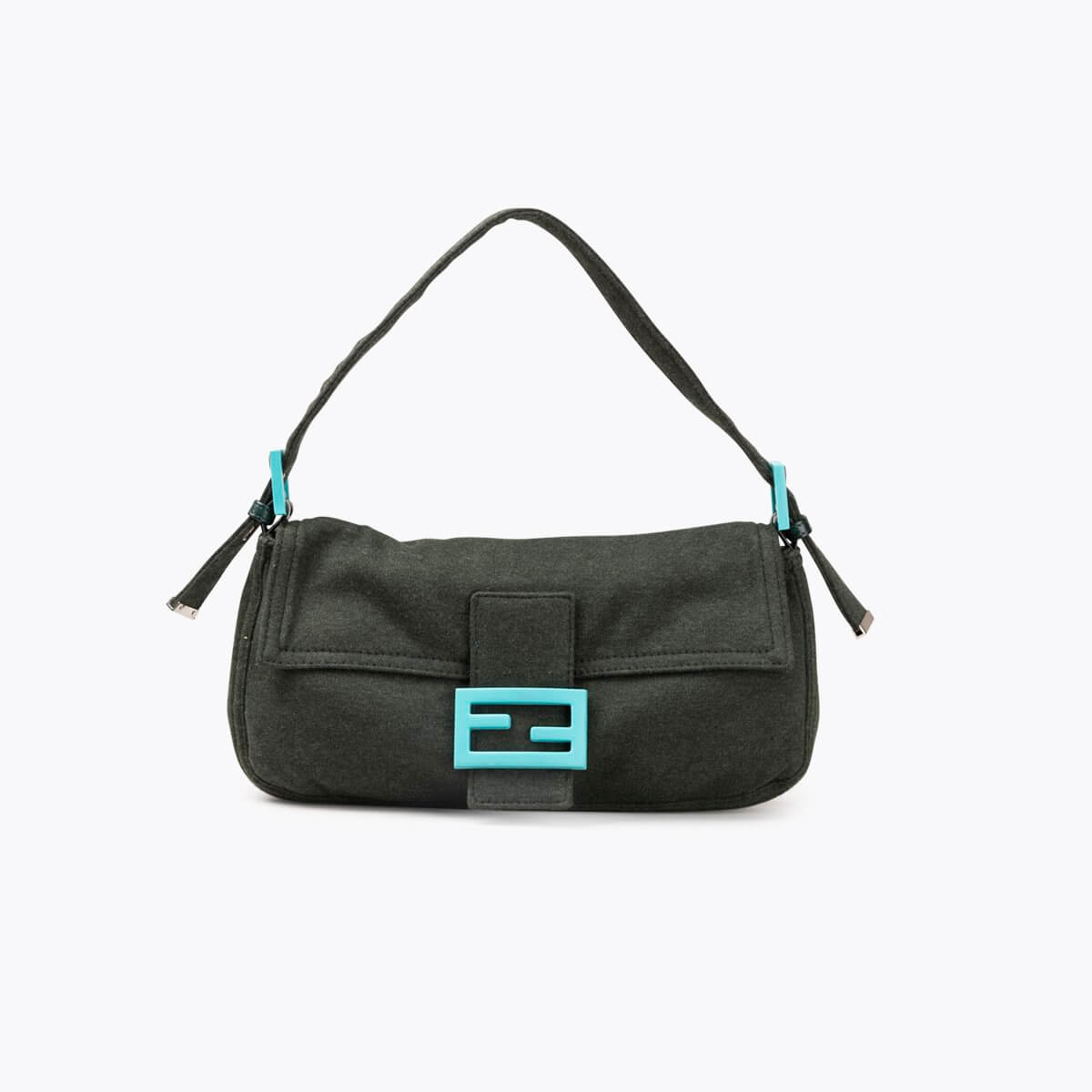 FENDI Baguette Wool Shoulder Bag