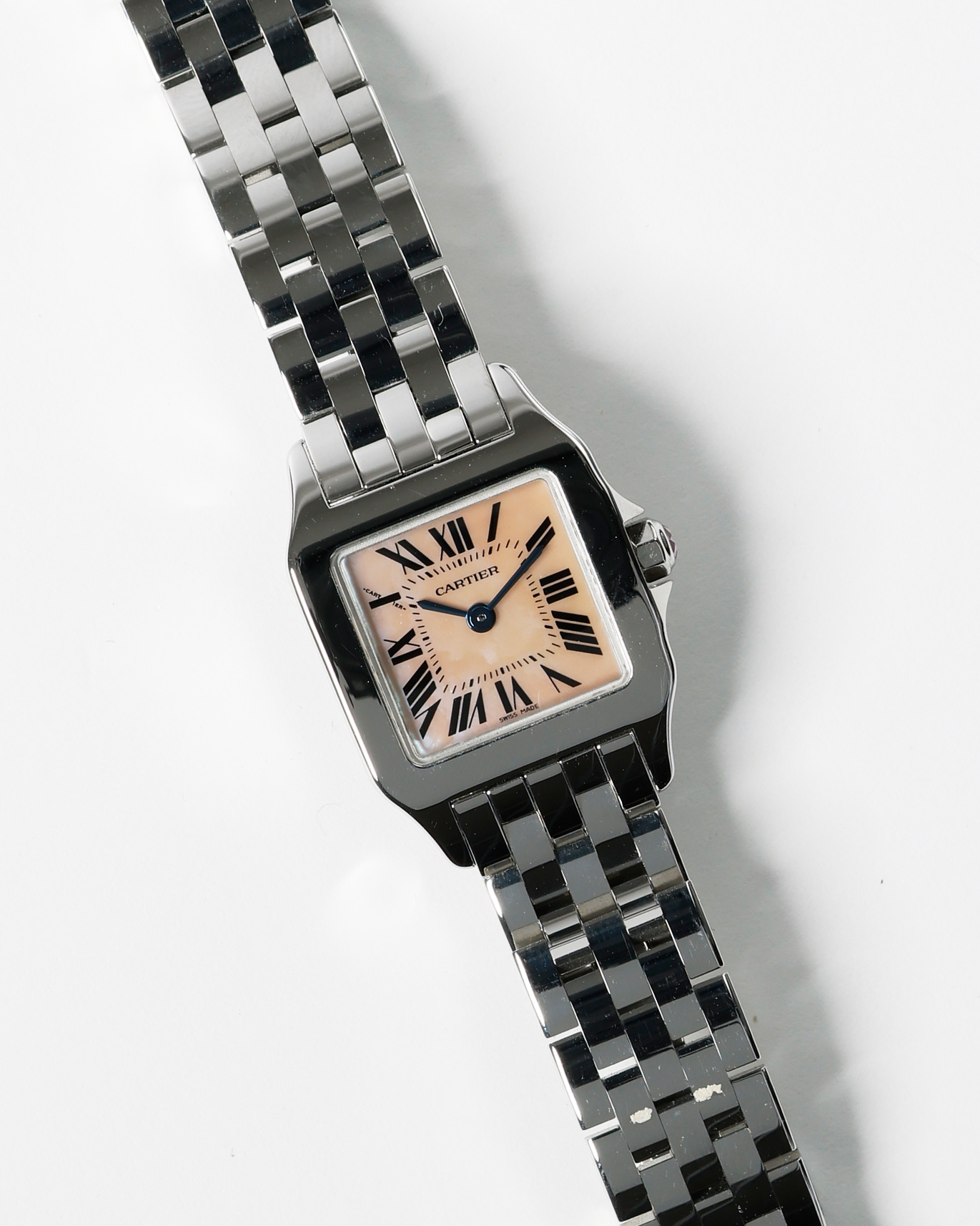 CARTIER Santos Demoiselle 20mm Ref 2698 Full Set Mother-of-Pearl Dial Watch