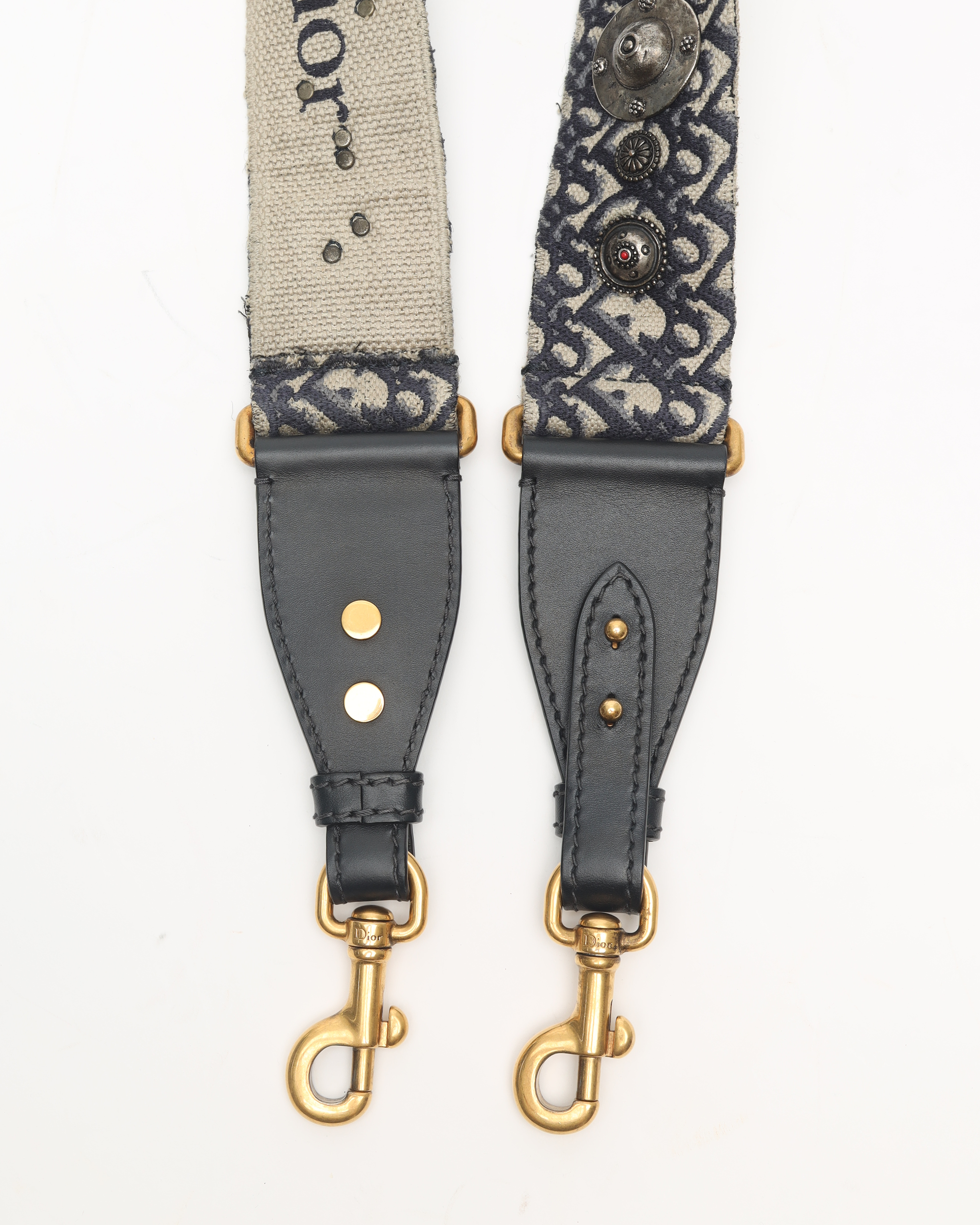 Dior Christian Oblique Logo Medallion Shoulder Strap