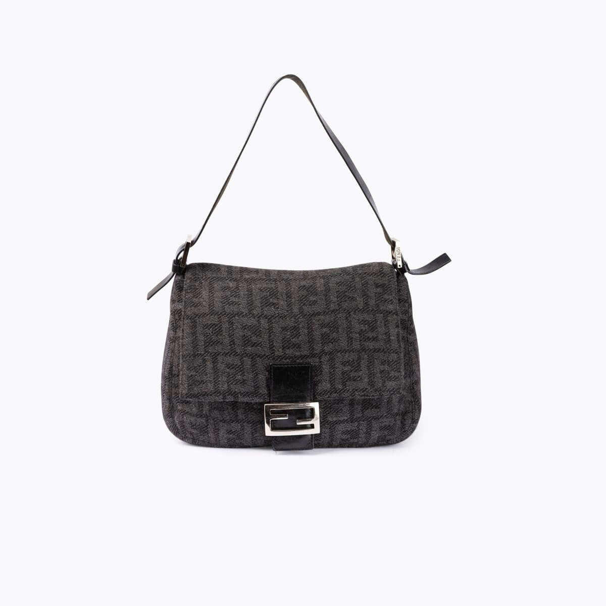 FENDI Tweed Mamma Forever Baguette Shoulder Bag