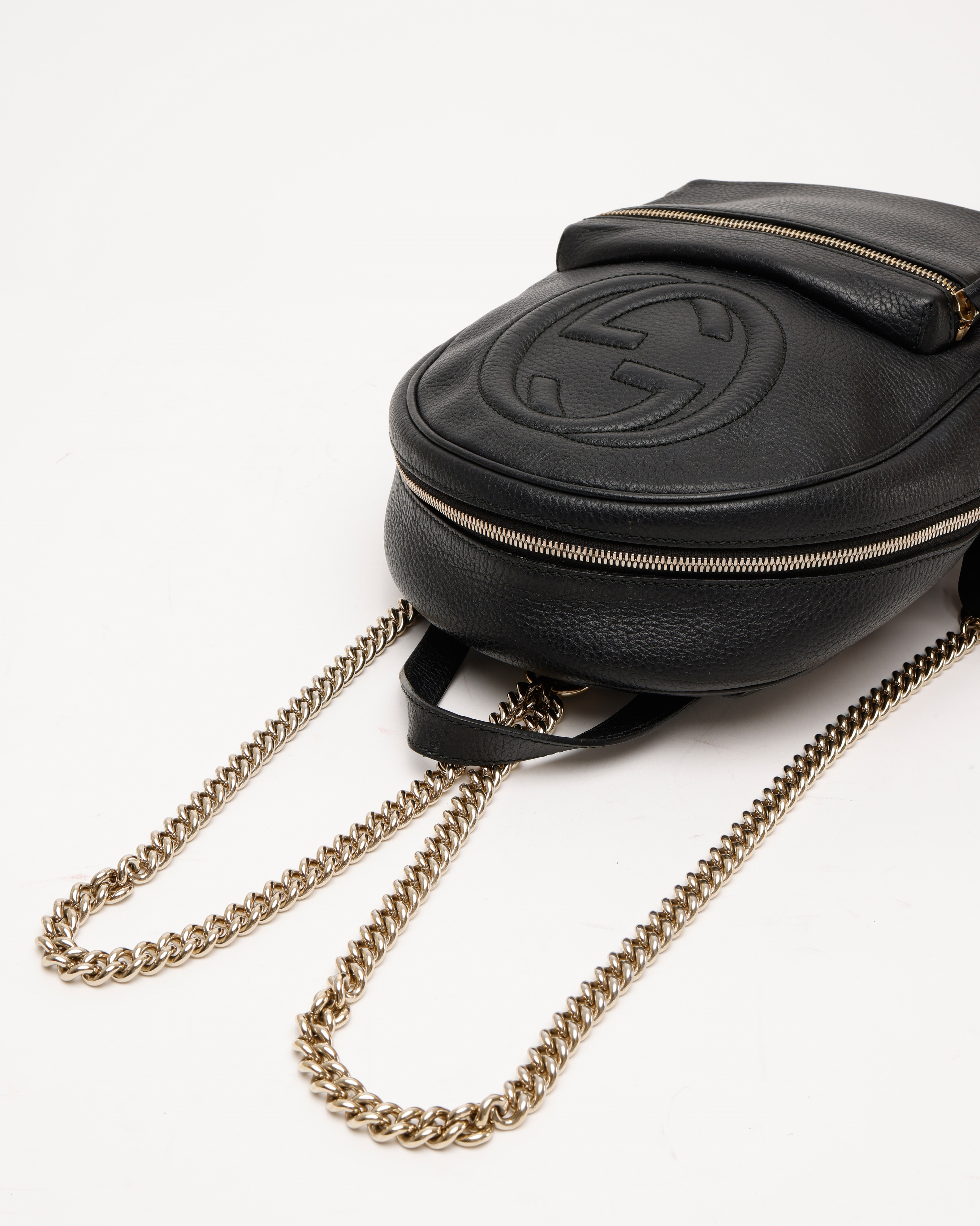 Gucci Soho Chain Backpack In Black