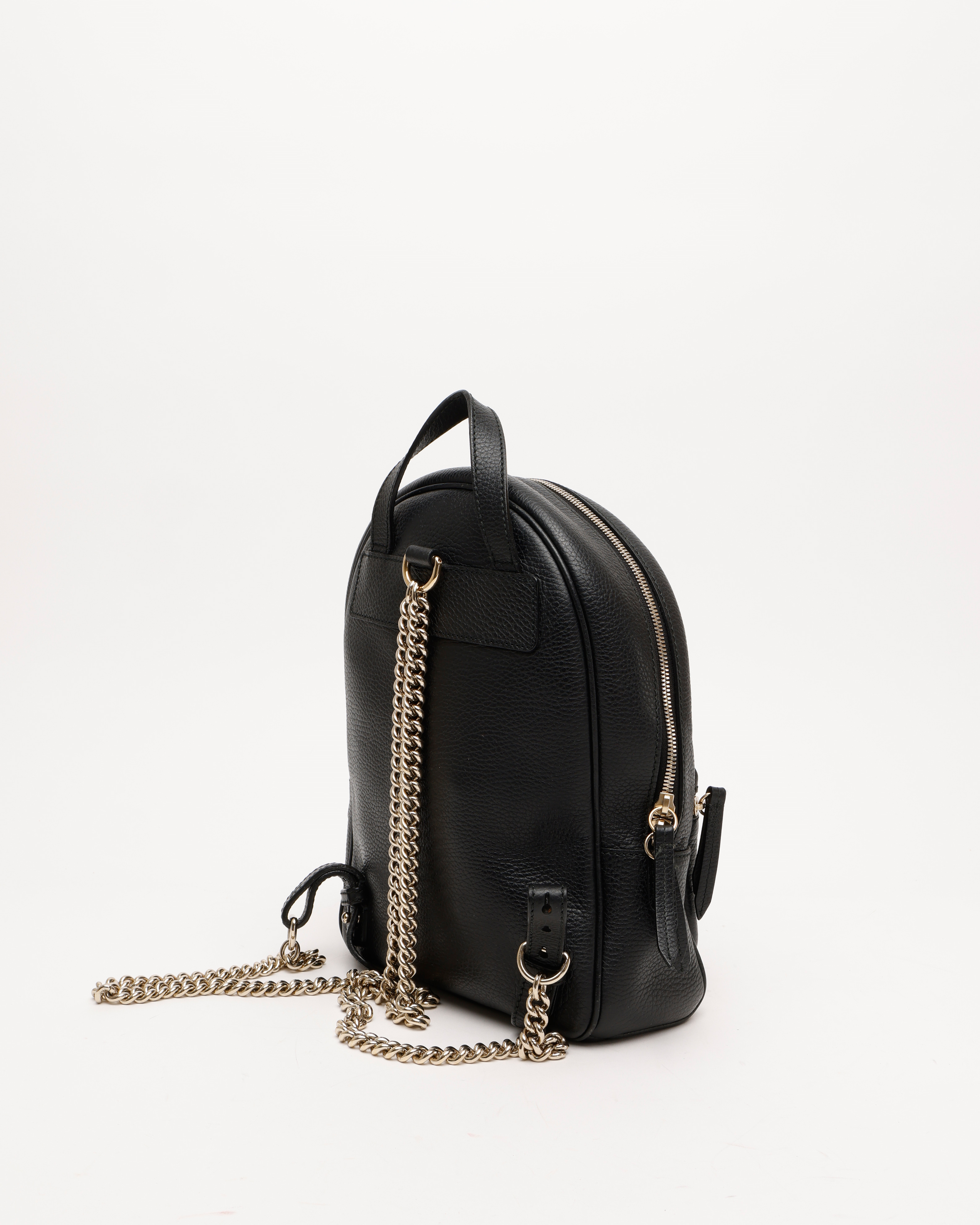 Gucci Soho Chain Backpack In Black