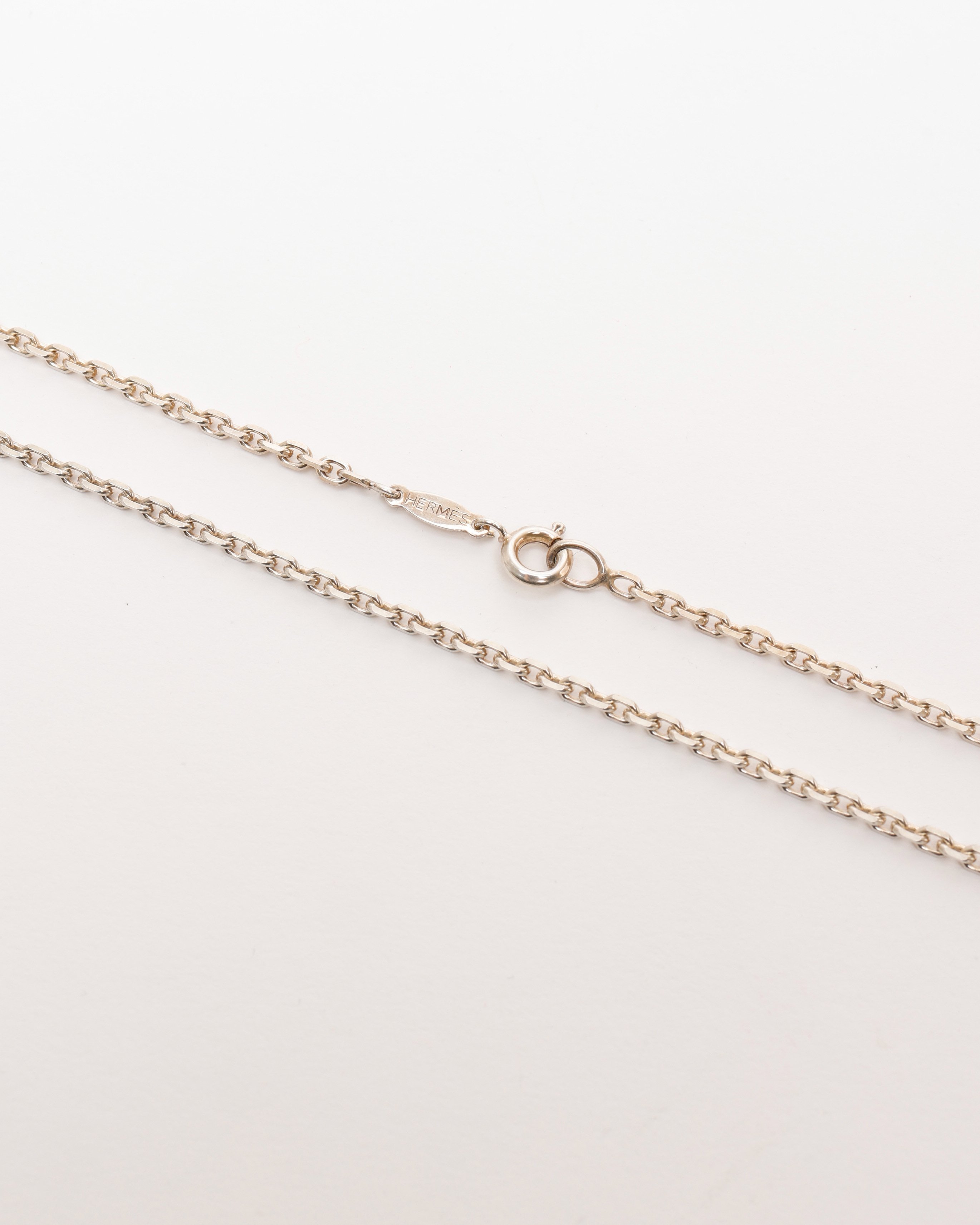 Pre-owned Hermes Hermès Silver Chain Necklace