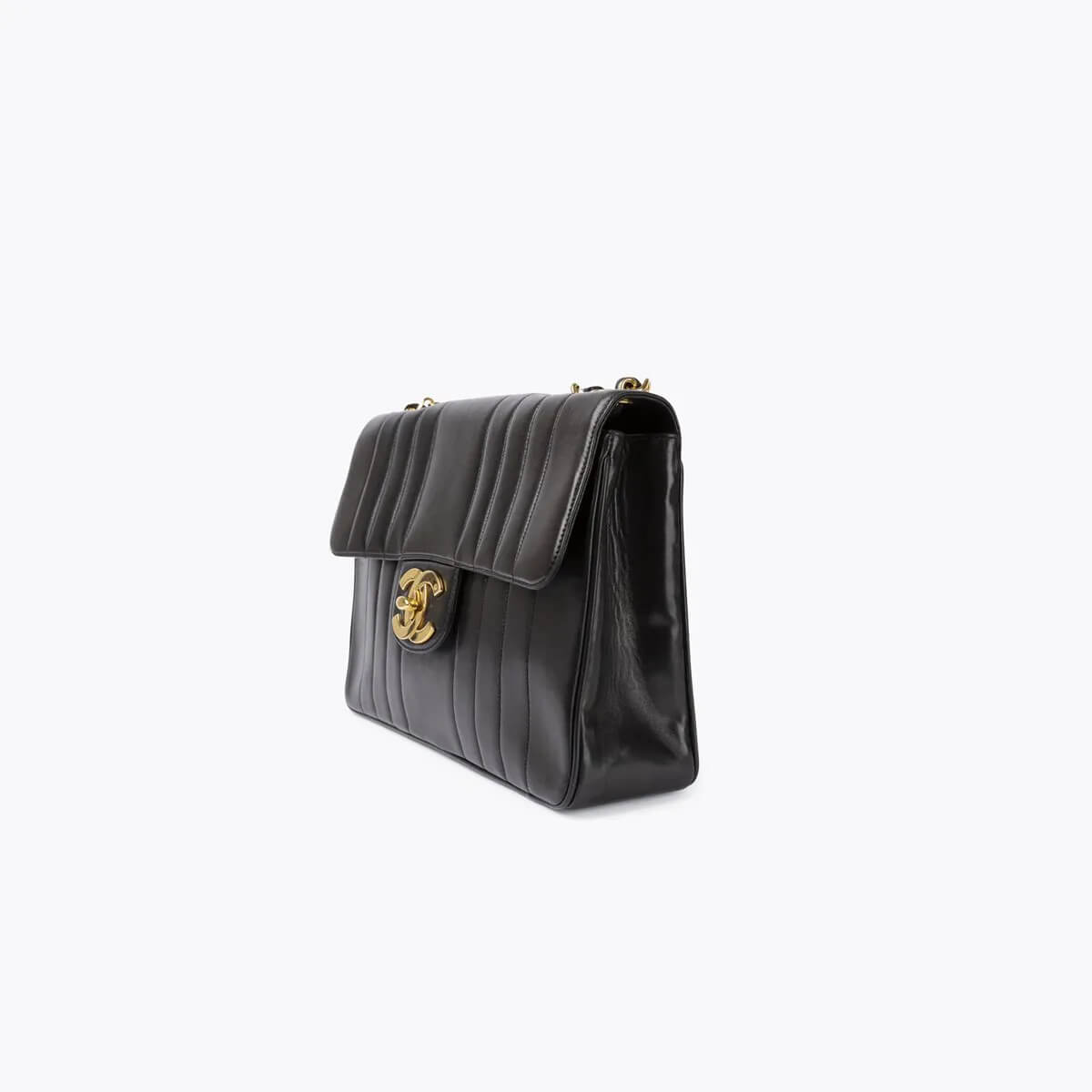 Pre-owned Chanel Jumbo Vertical Quilted Single Flap Bag