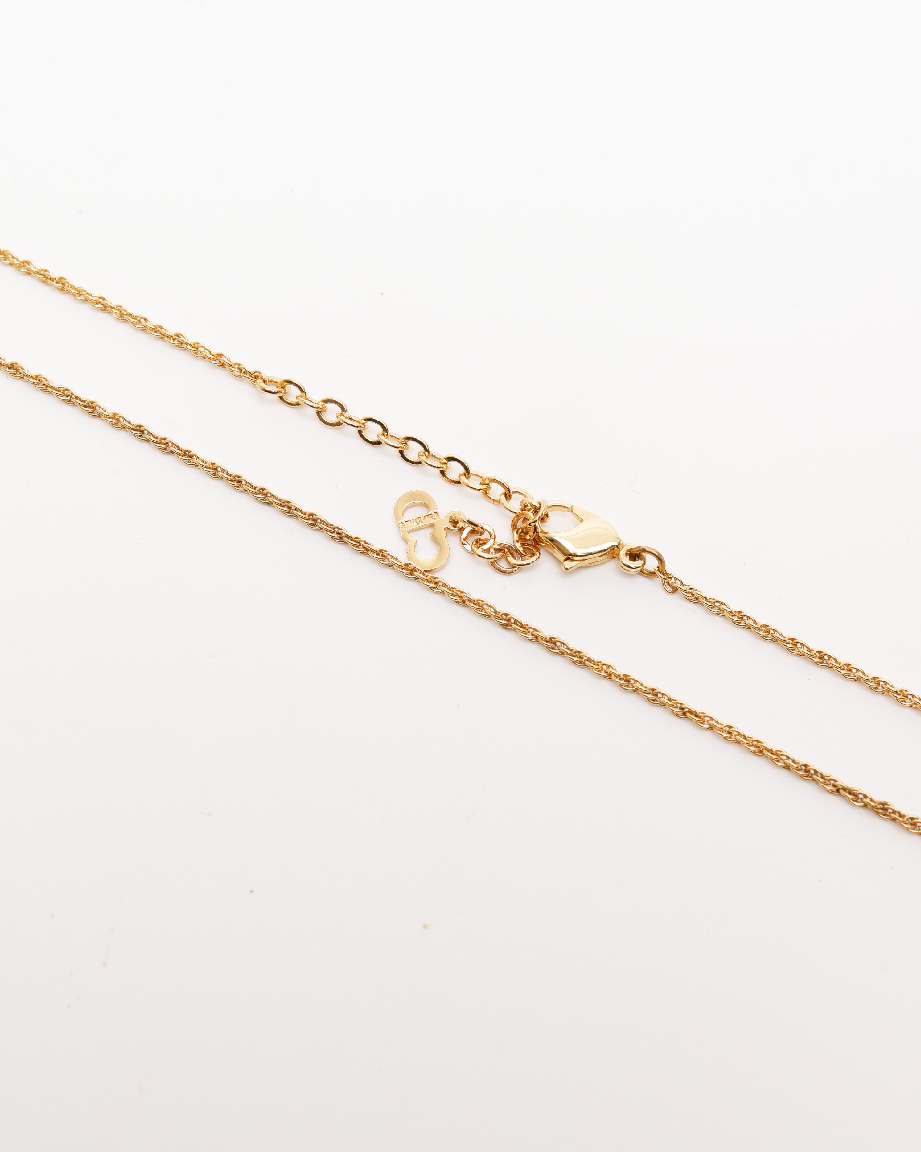 Dior Christian  Cd Twisted Logo Necklace