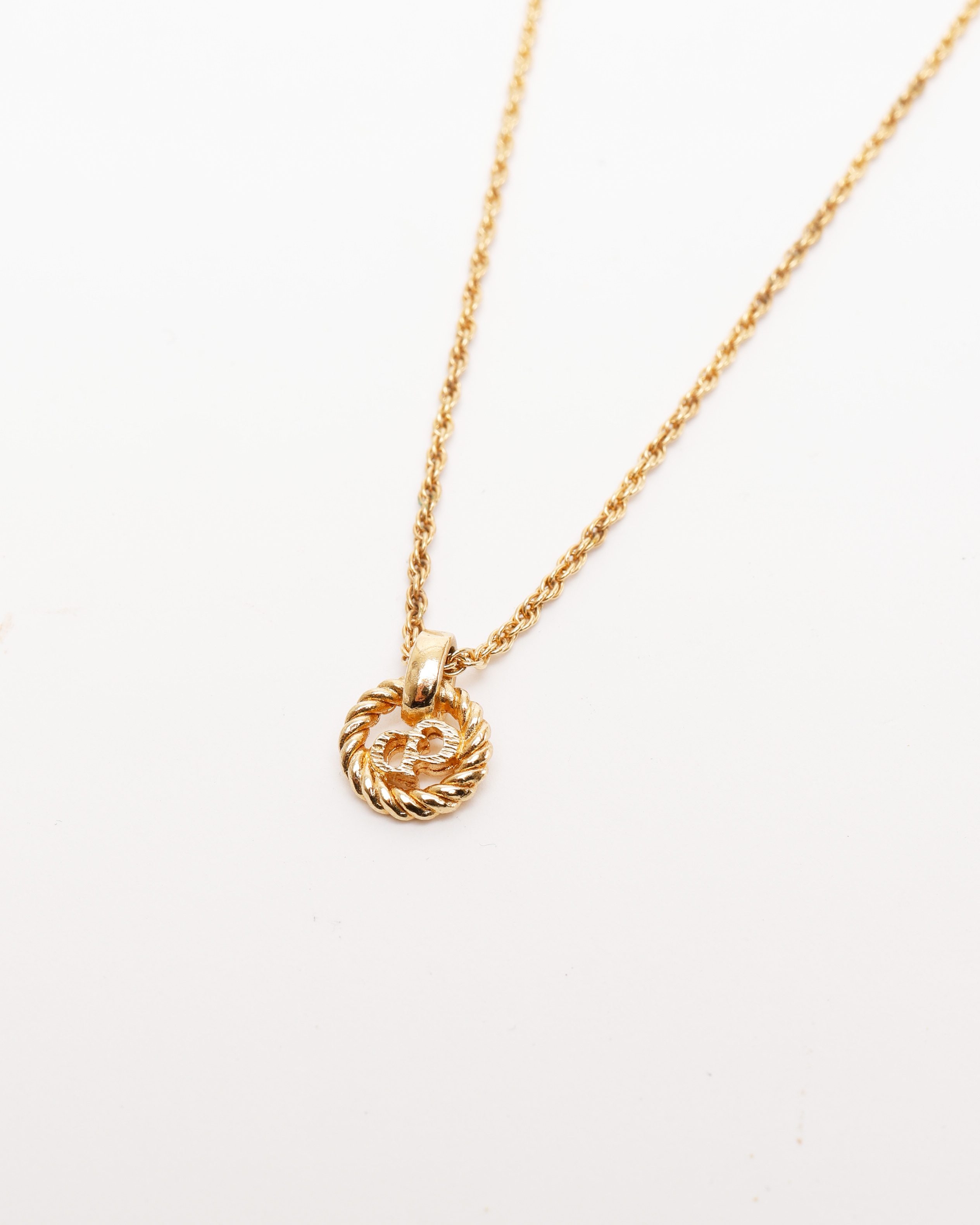 Dior Christian  Cd Twisted Logo Necklace