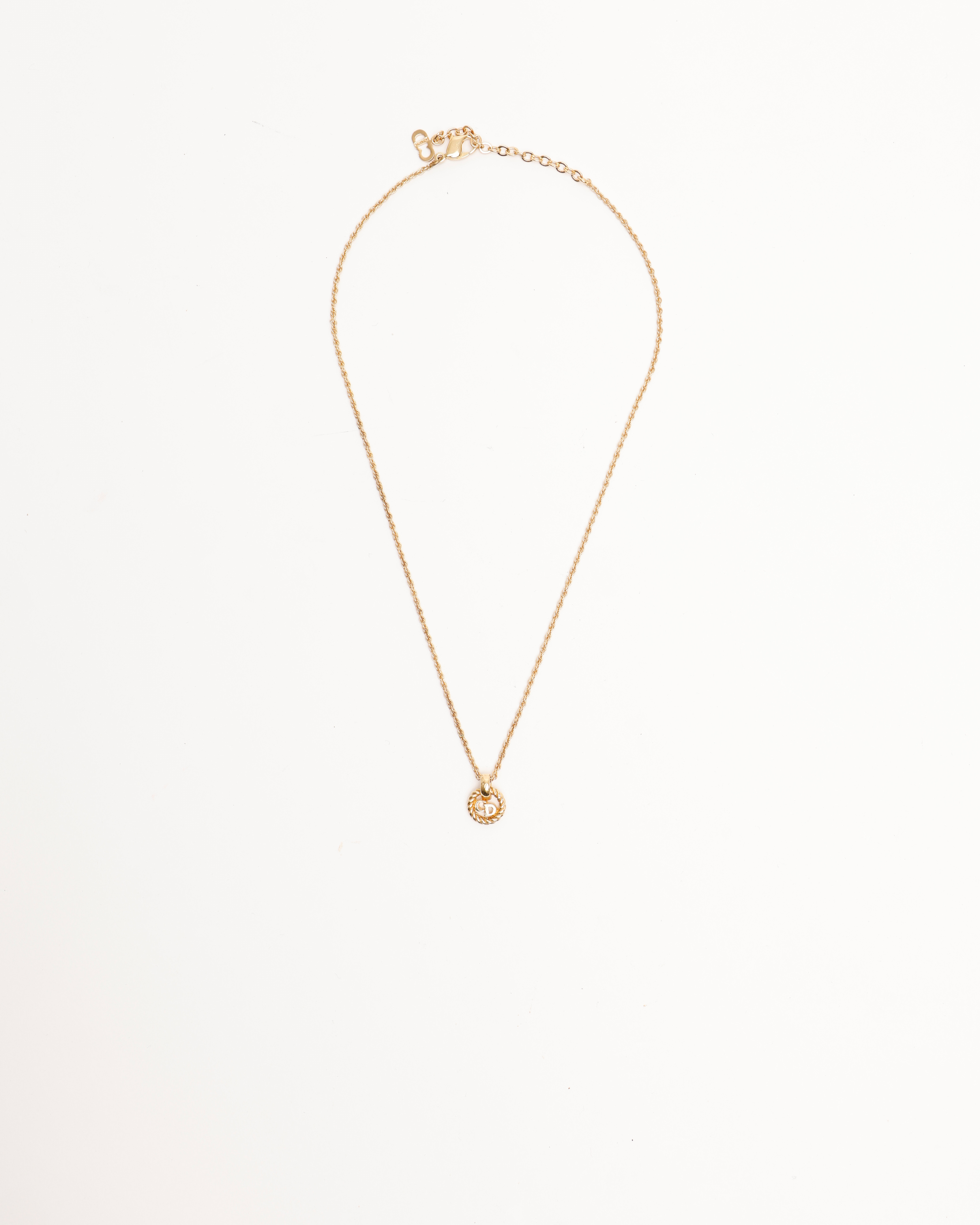 Dior Christian  Cd Twisted Logo Necklace