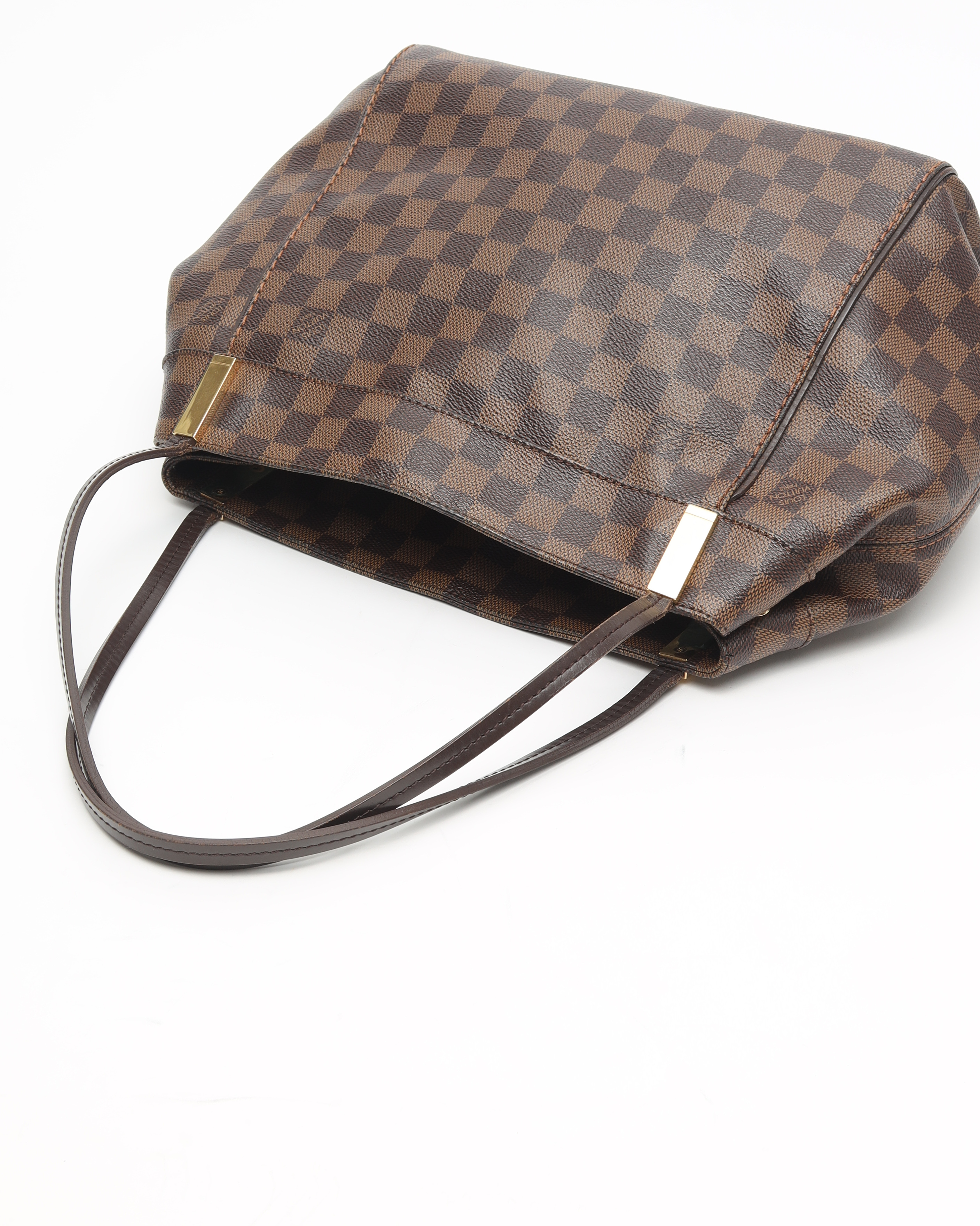 Pre-owned Louis Vuitton Damier Ebene Marylebone Pm Tote Bag In Brown