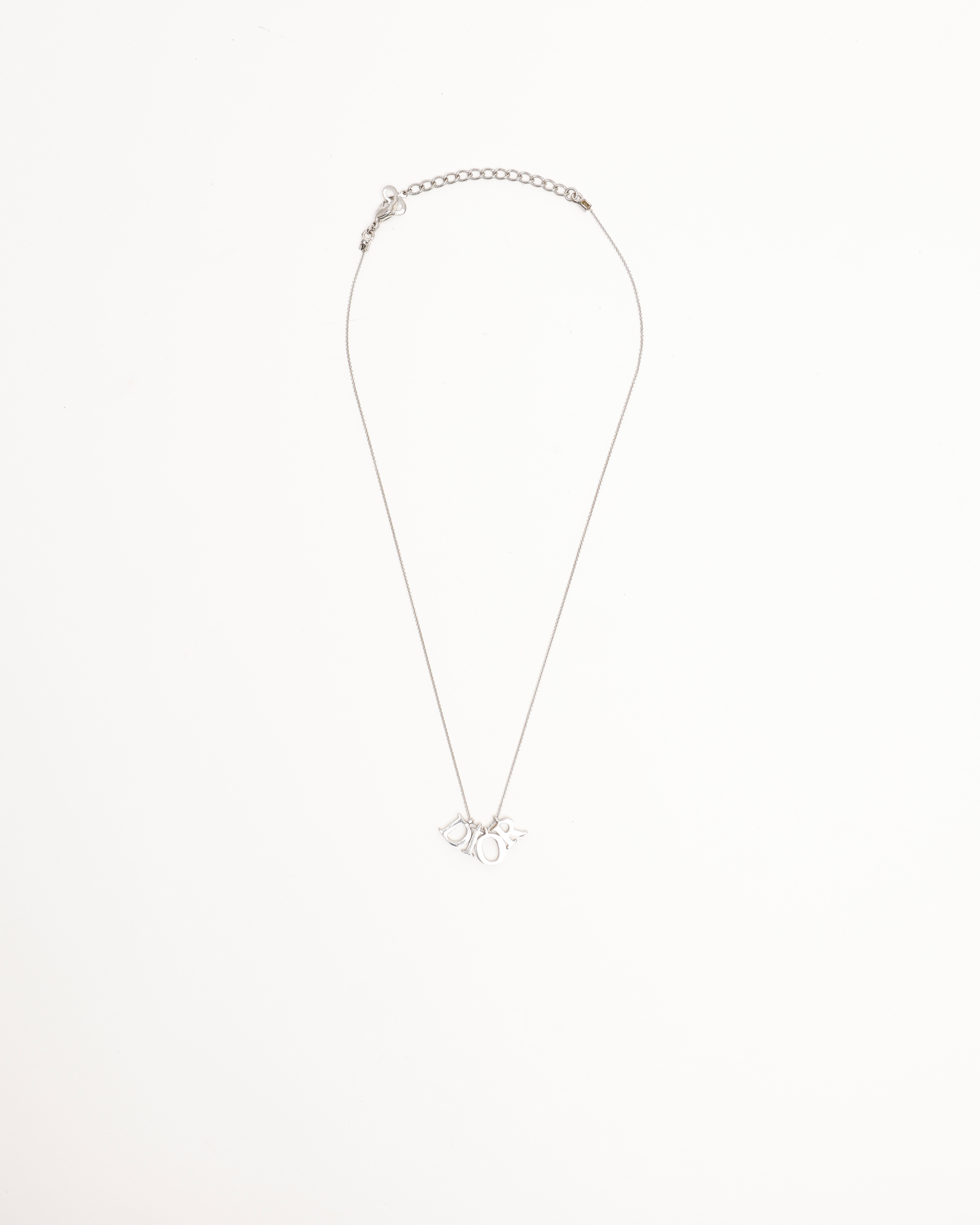 Dior Christian  Vintage Logo Charm Necklace