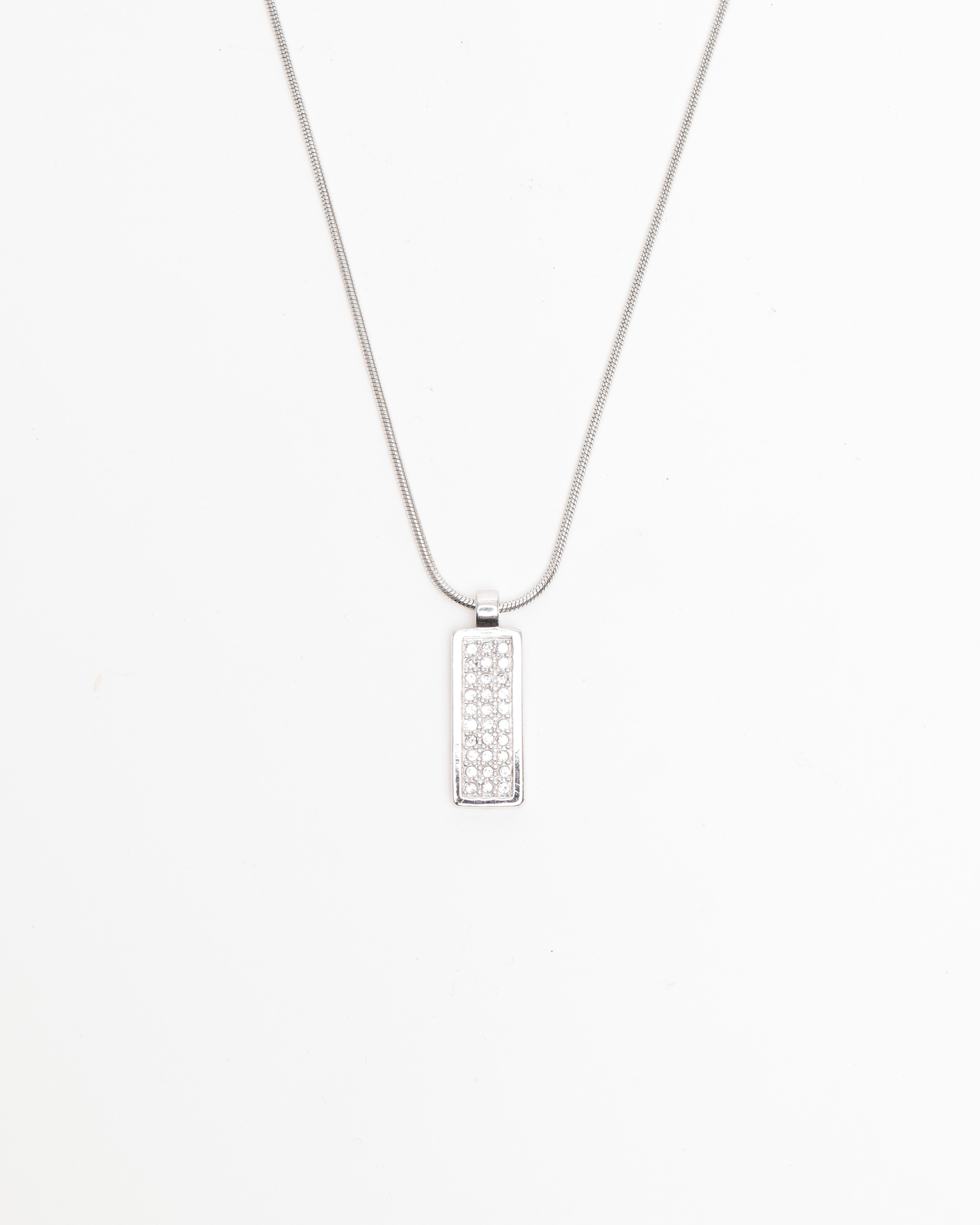 Dior Christian Rhinestone Plate Necklace