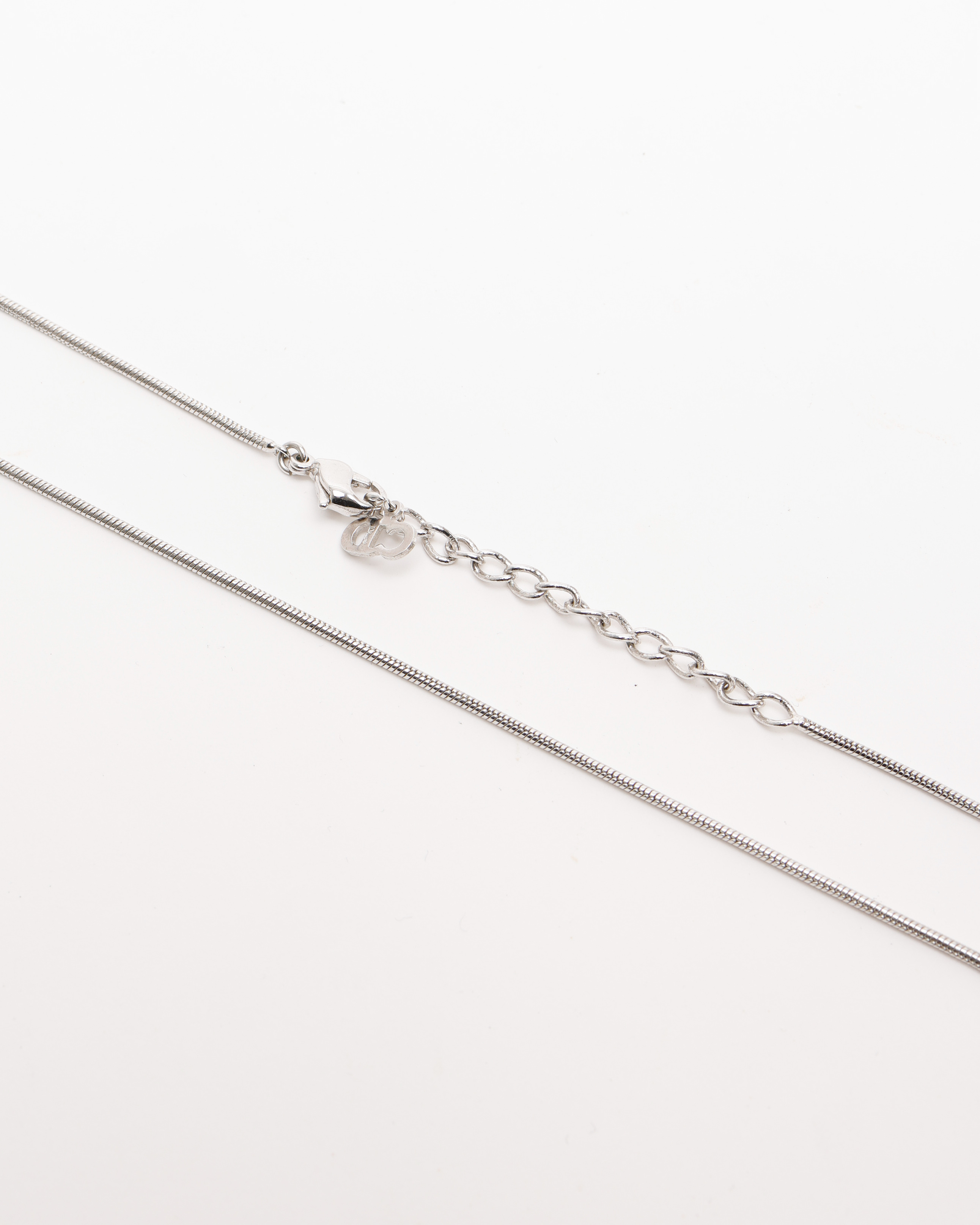 Dior Christian Rhinestone Plate Necklace