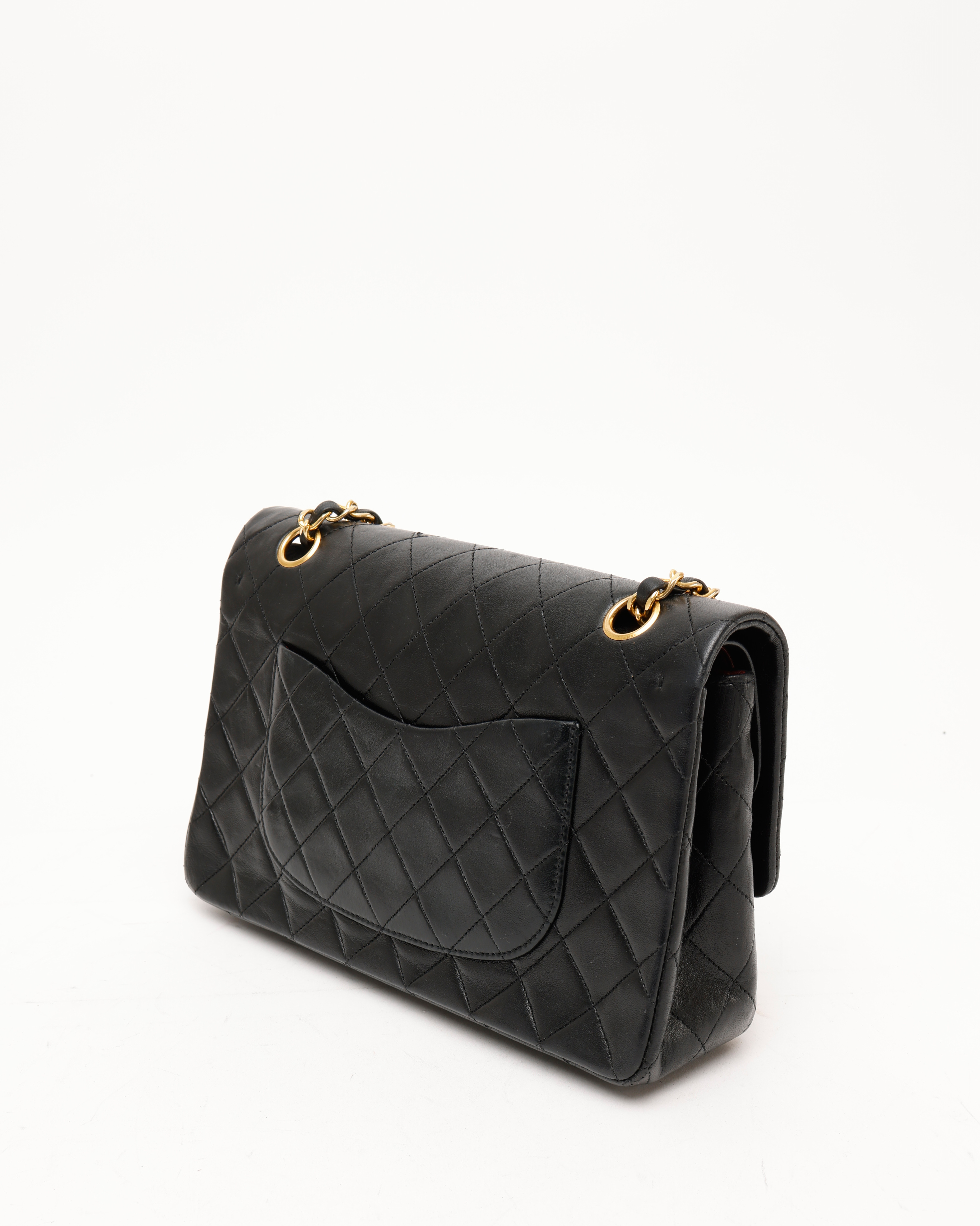Pre-owned Chanel Classic Medium Double Flap Bag In Black