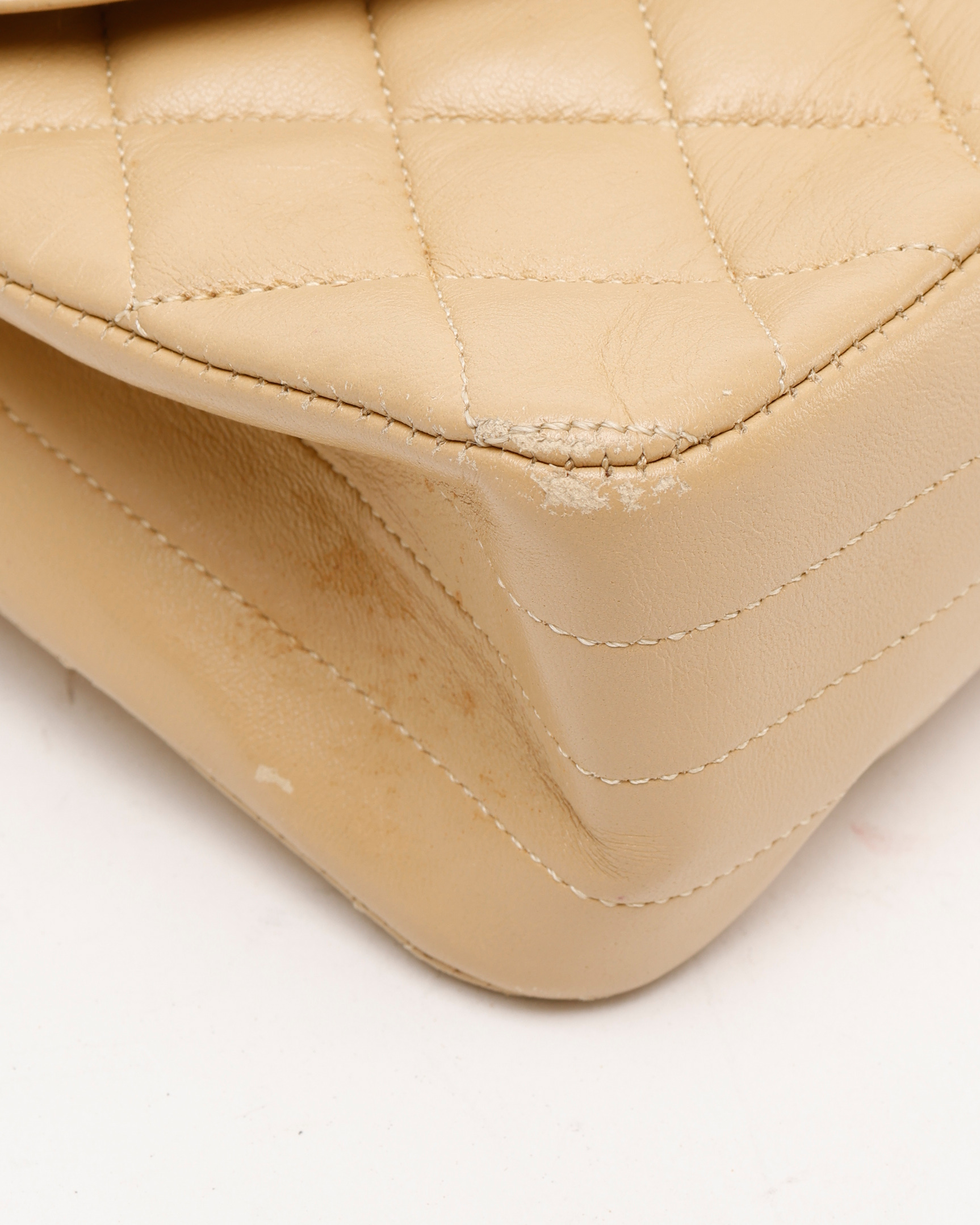 Pre-owned Chanel Classic Small Single Flap Bag In Sand