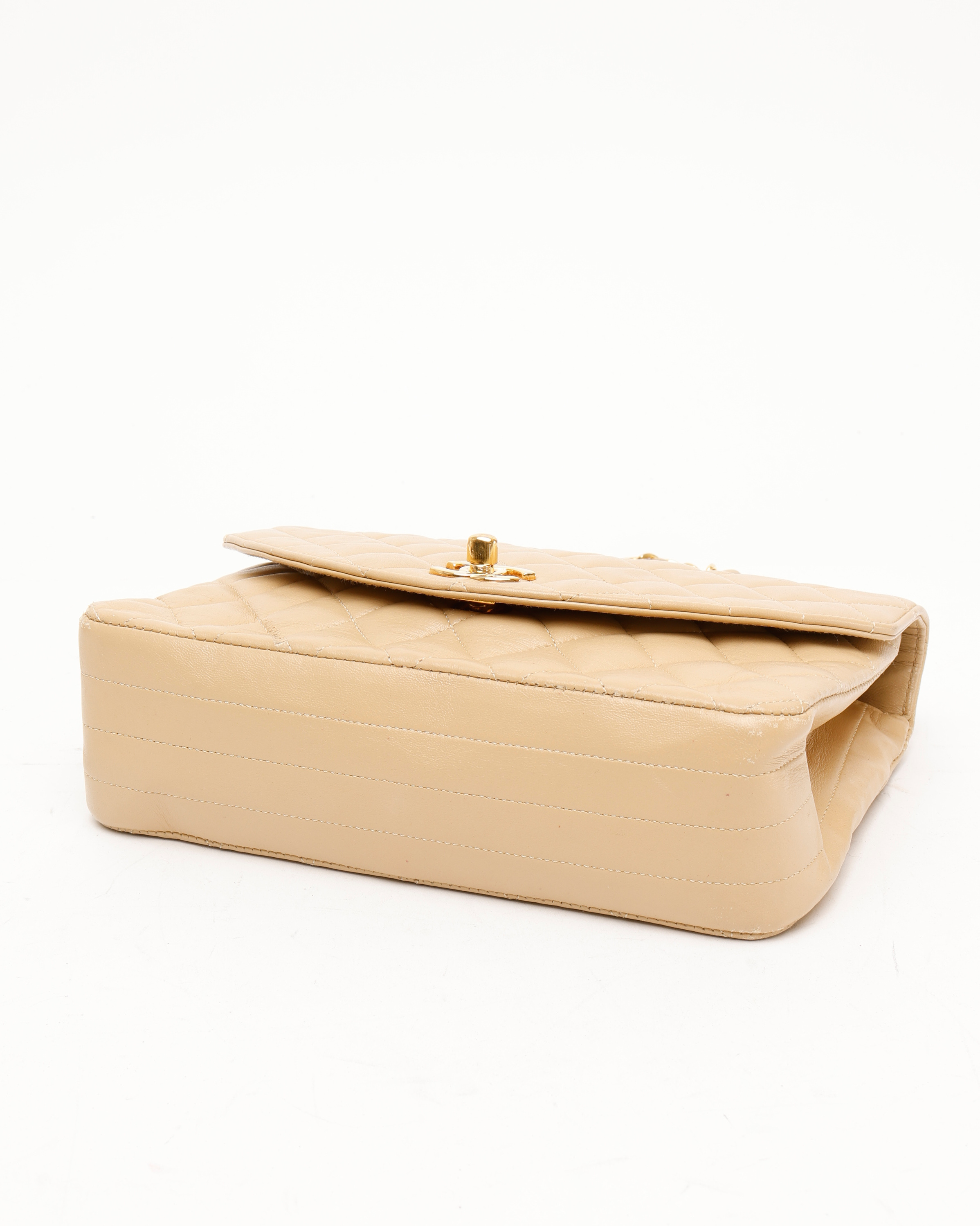 Pre-owned Chanel Classic Small Single Flap Bag In Sand