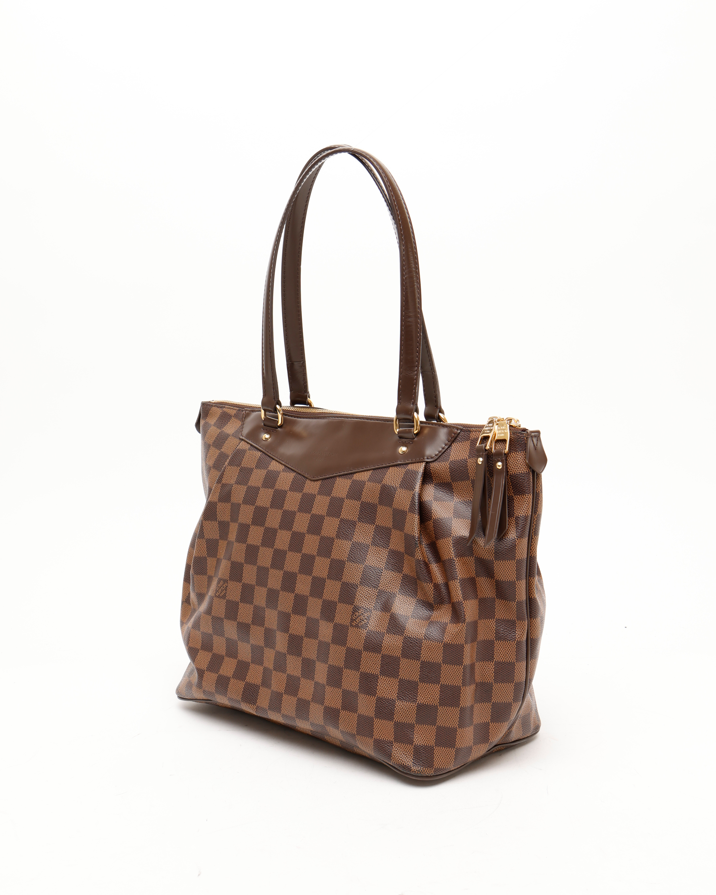 Pre-owned Louis Vuitton Damier Ebene Westminster Pm In Brown