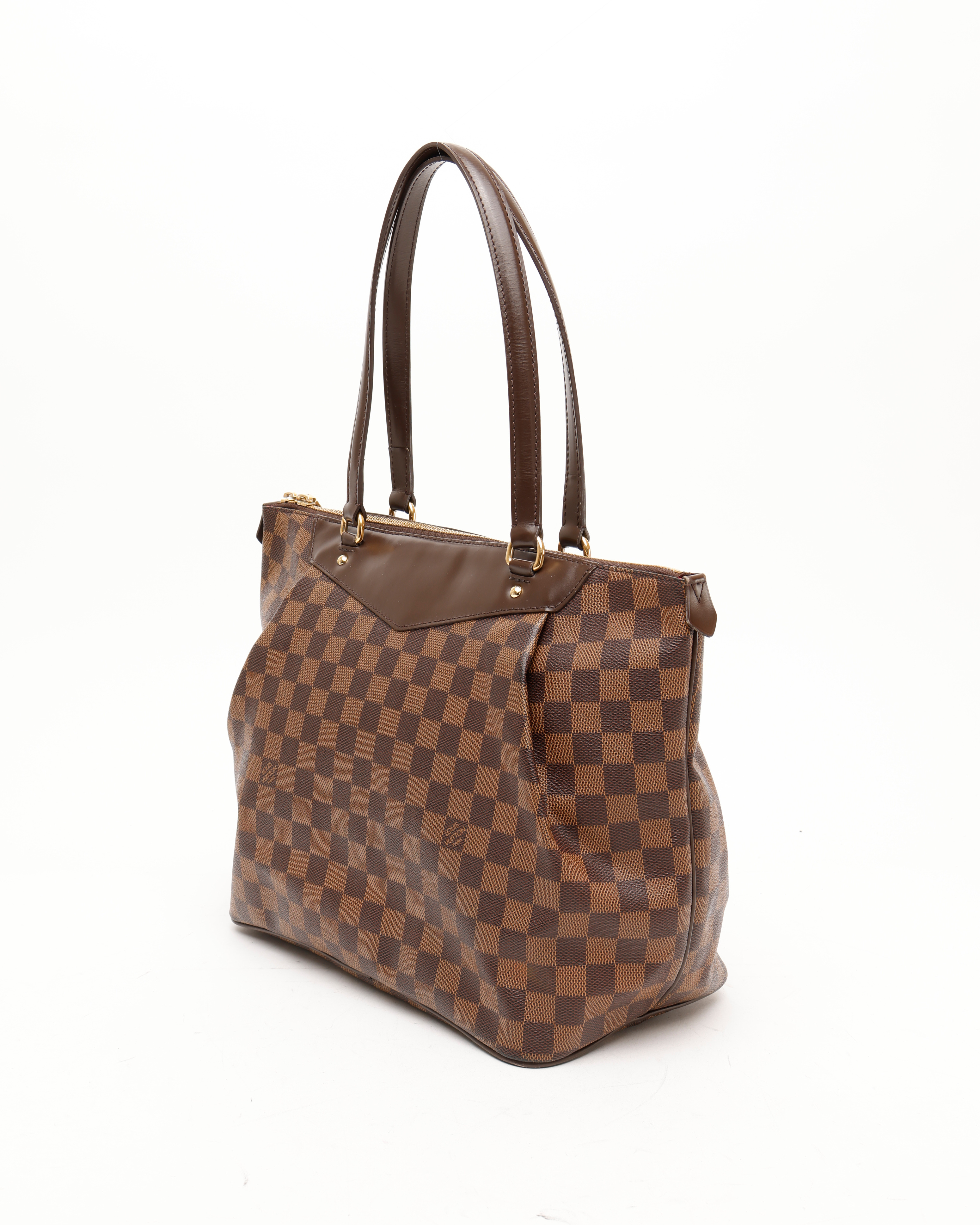 Pre-owned Louis Vuitton Damier Ebene Westminster Pm In Brown
