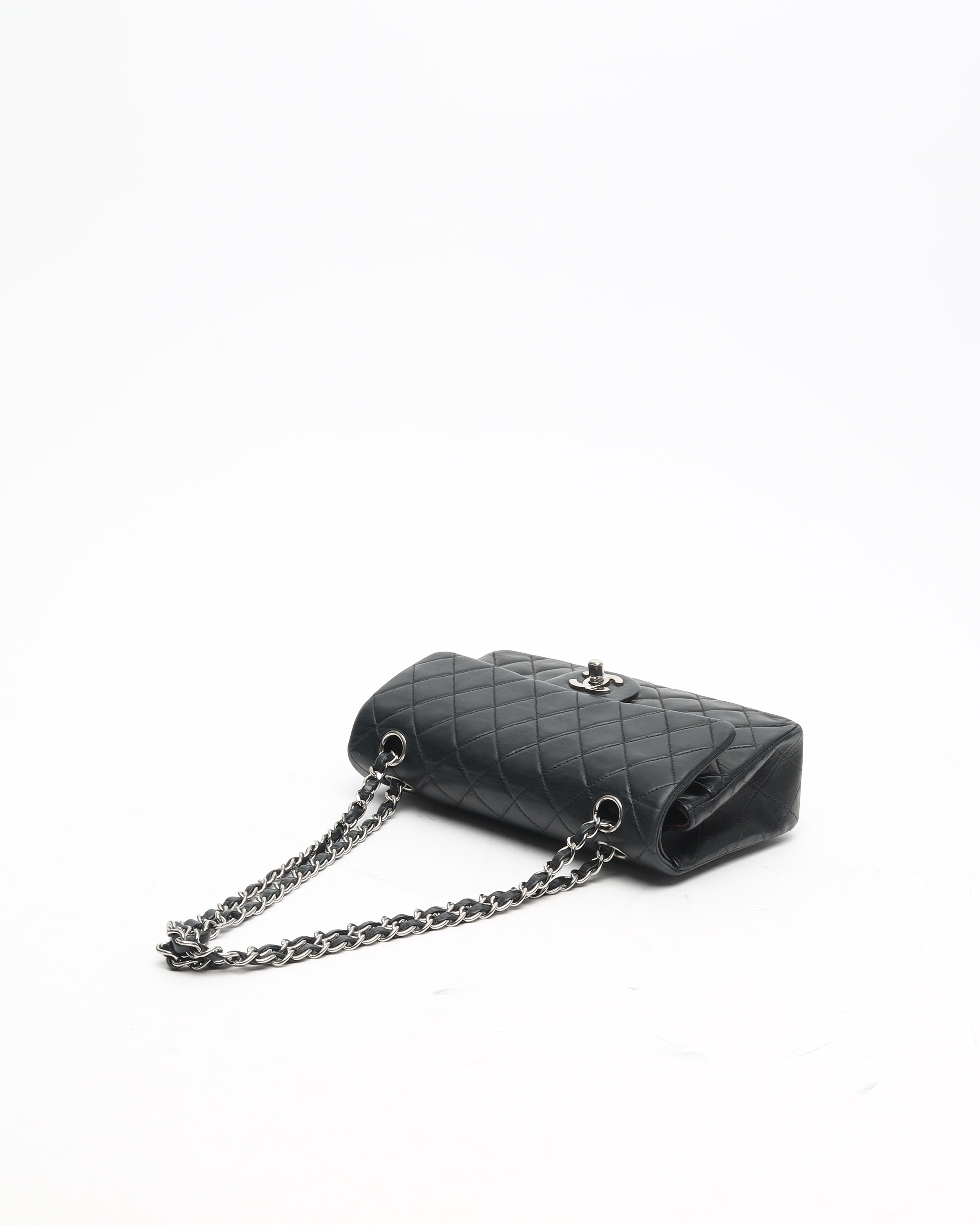 Pre-owned Chanel Classic Small Double Flap Bag In Black