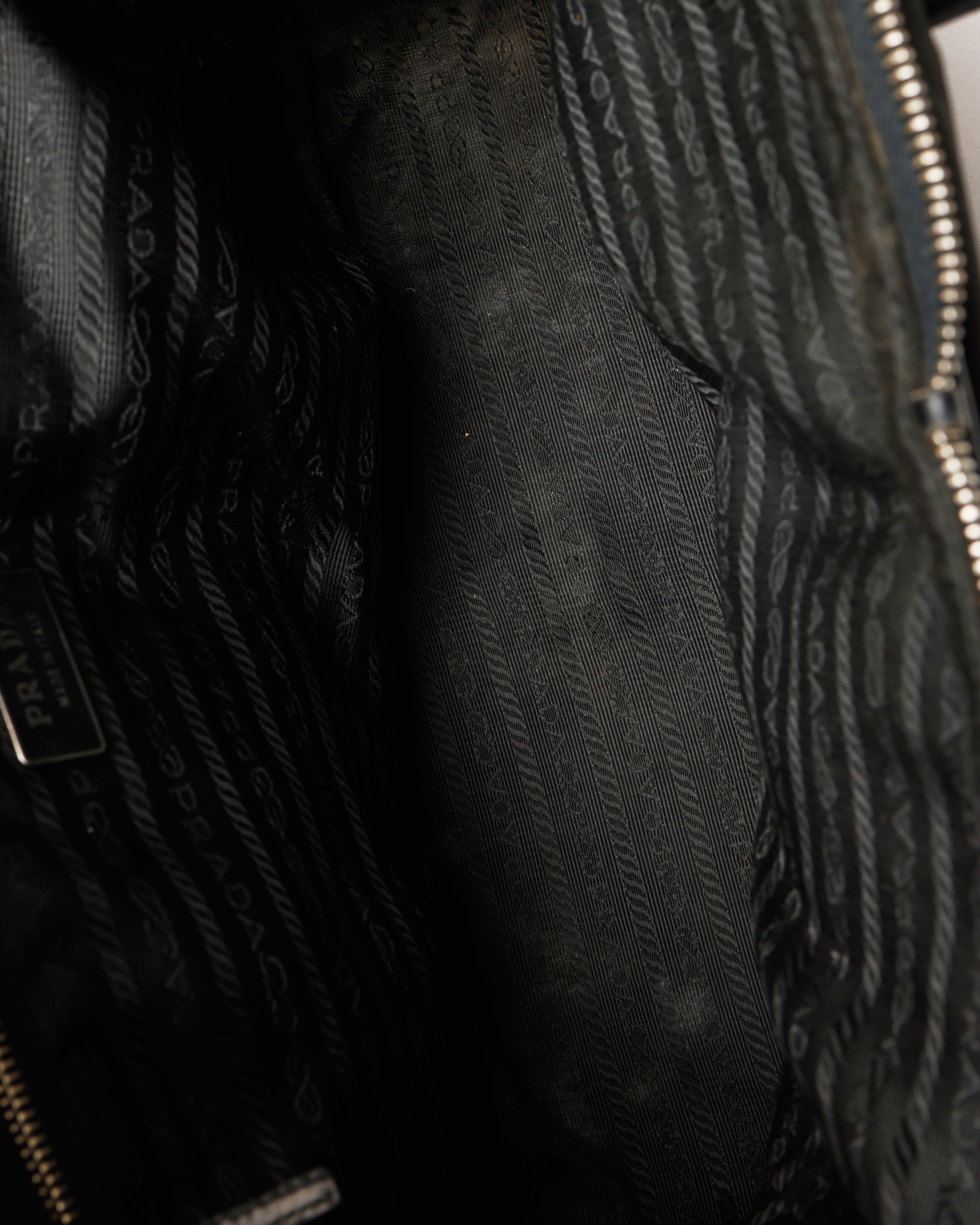 Prada Tessuto Shoulder Bag In Black