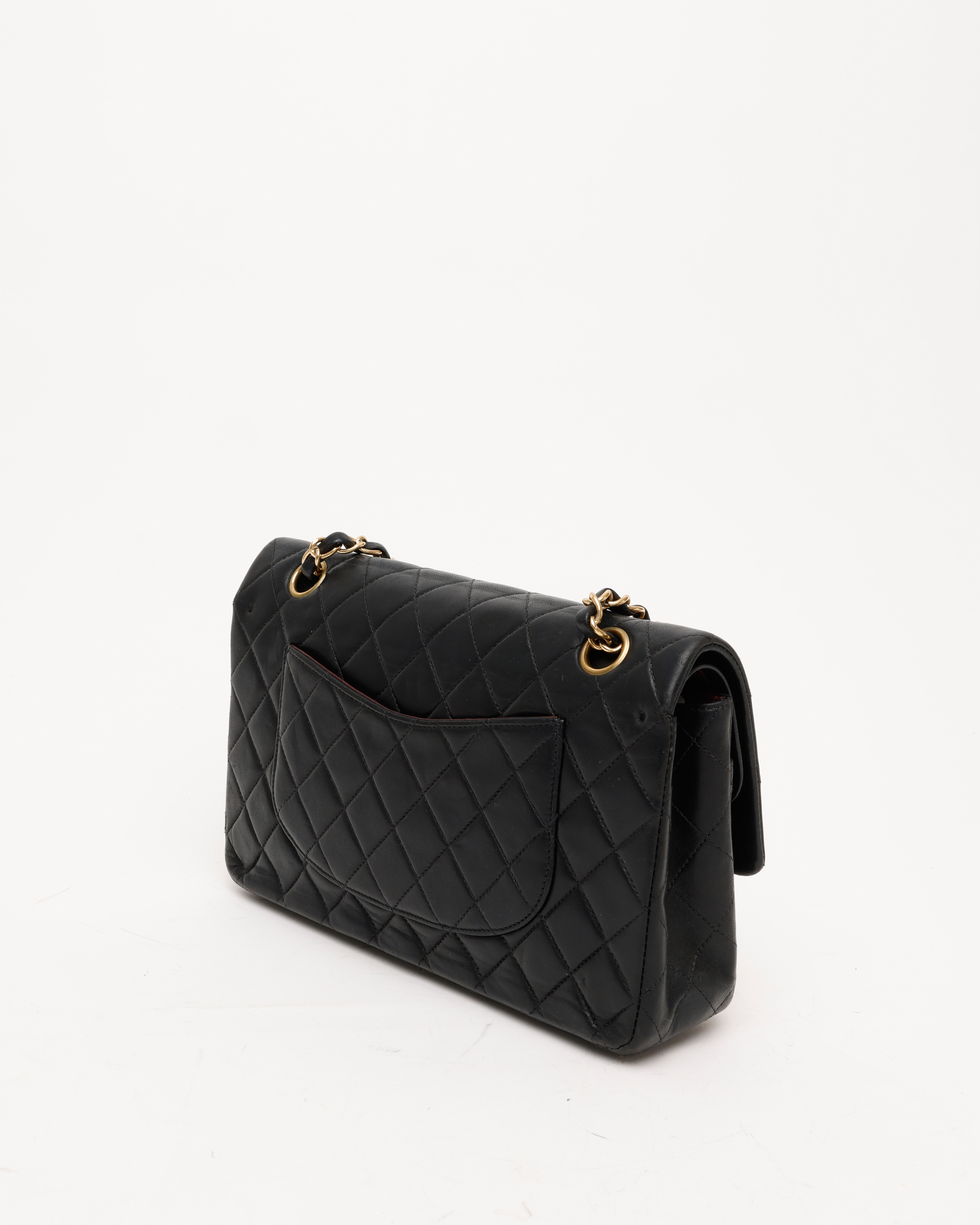 Pre-owned Chanel Classic Medium Double Flap Bag In Black