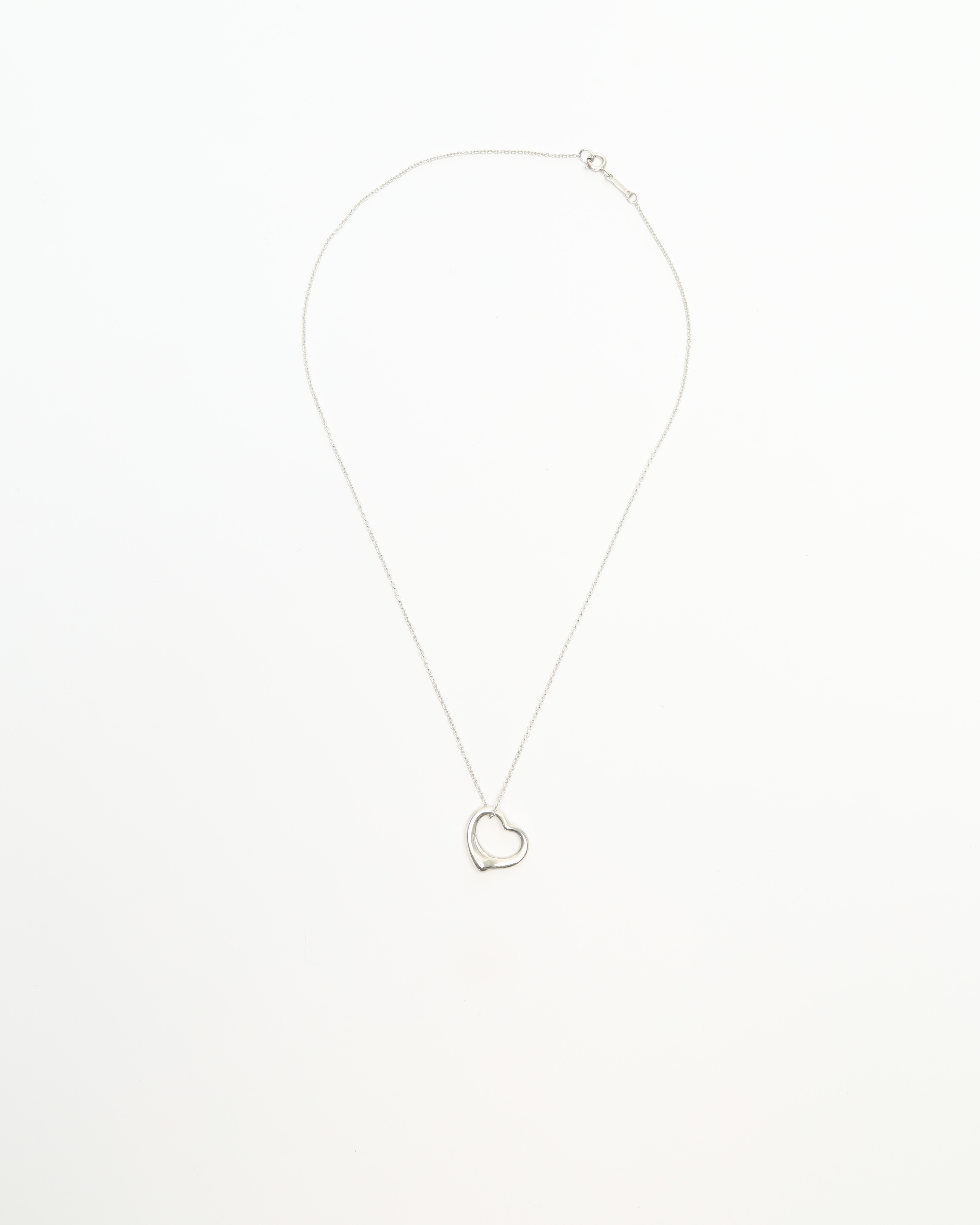 Tiffany & Co Open Heart Silver Necklace
