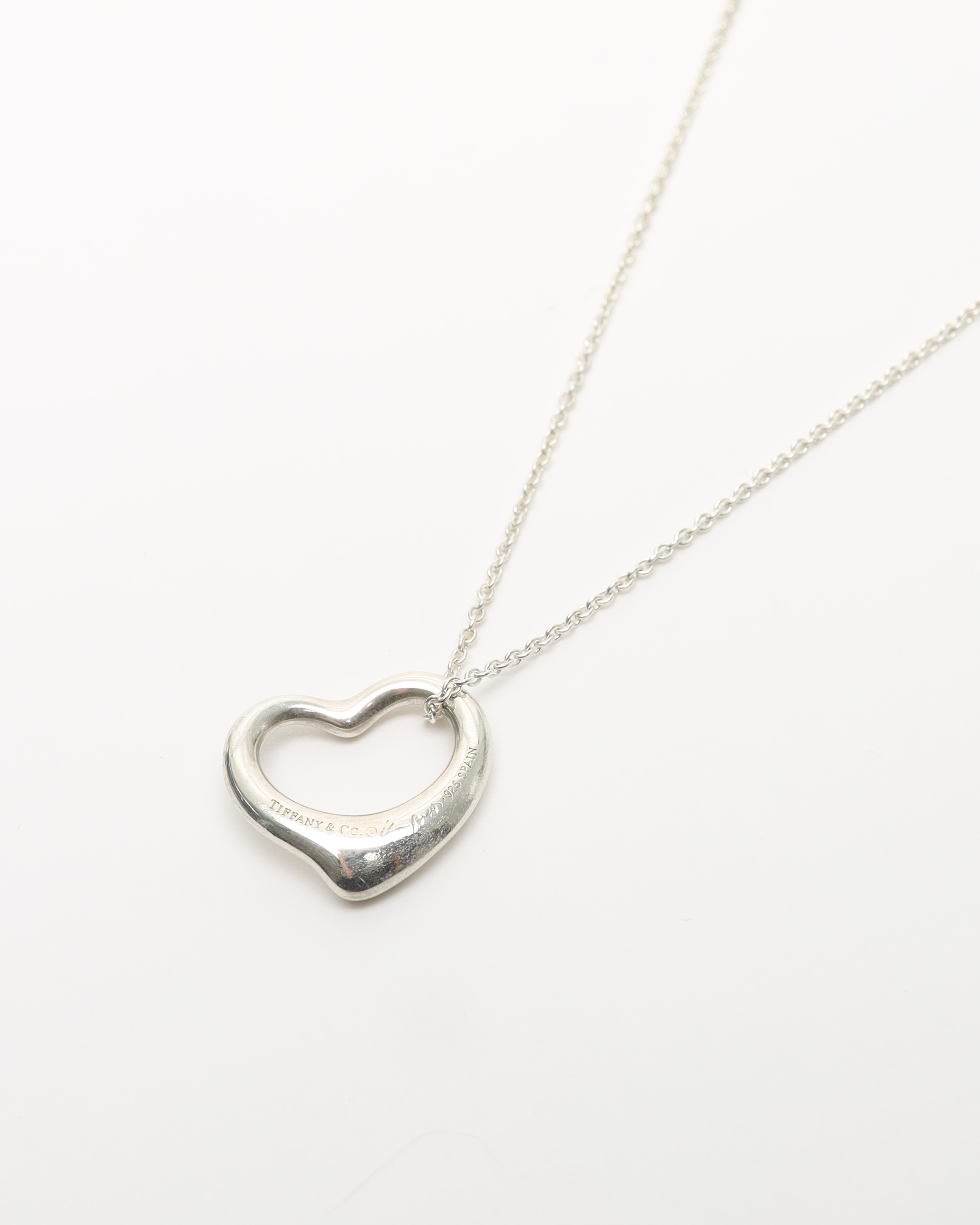 Tiffany & Co Open Heart Silver Necklace