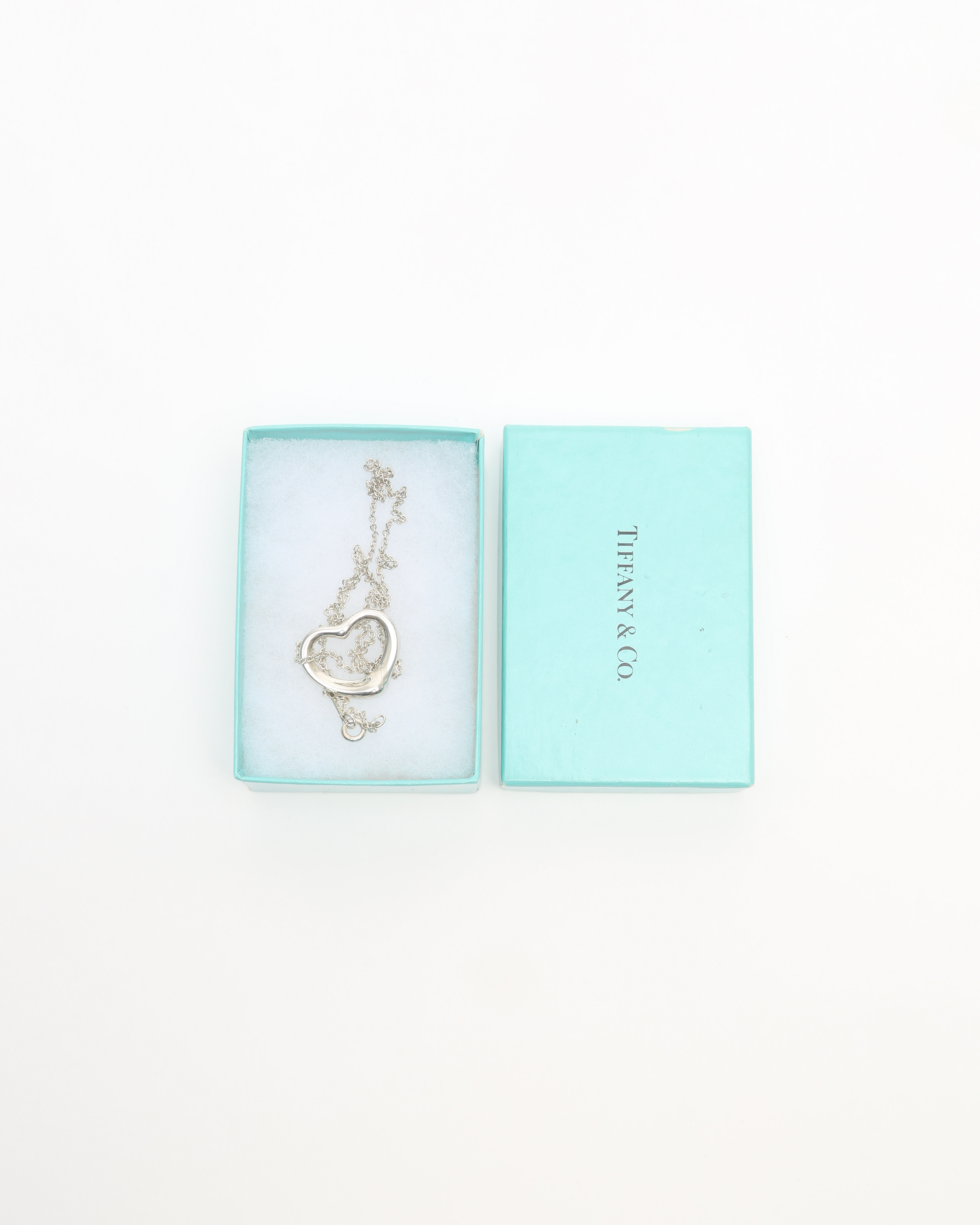 Tiffany & Co Open Heart Silver Necklace
