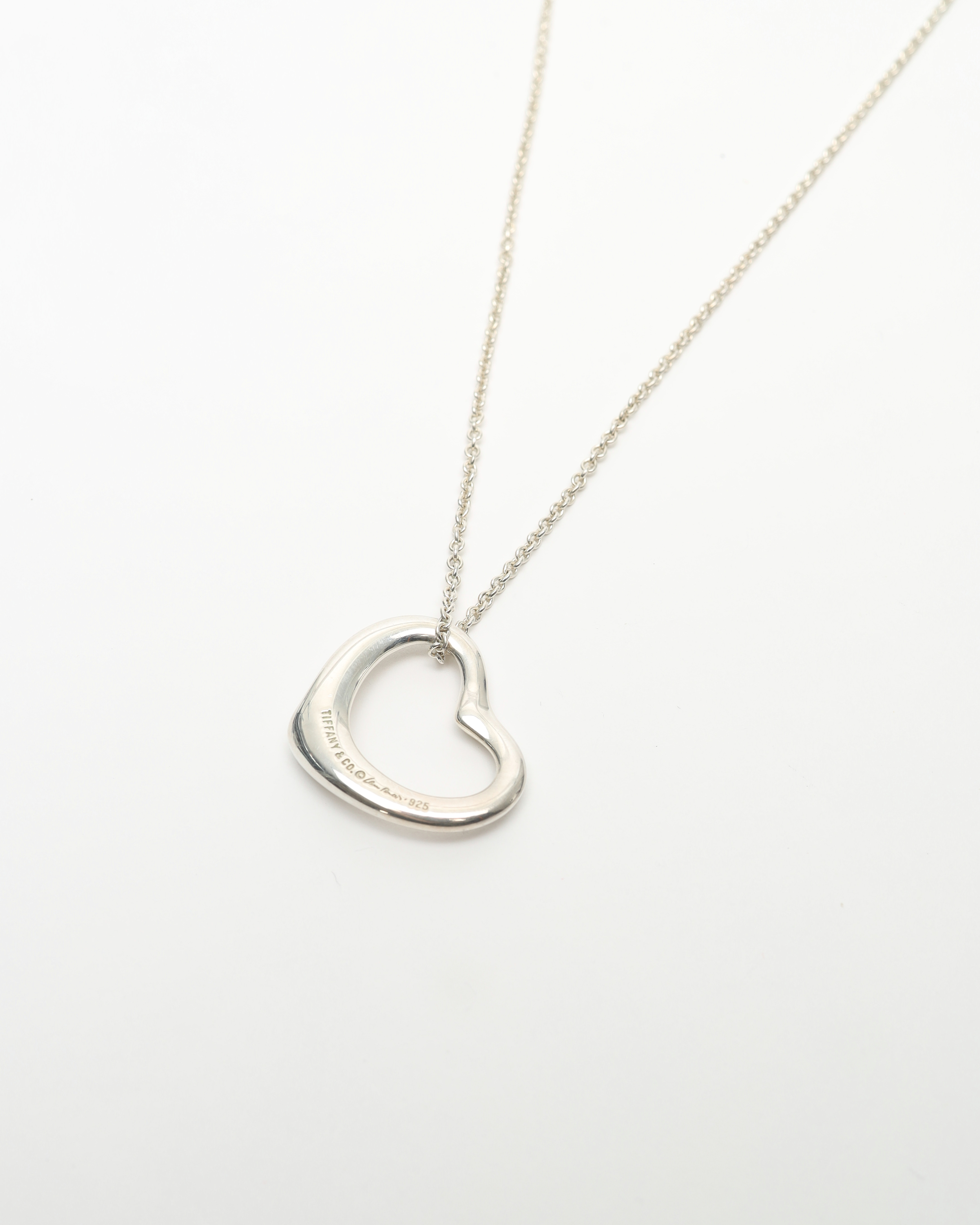 Tiffany & Co Open Heart Silver Necklace