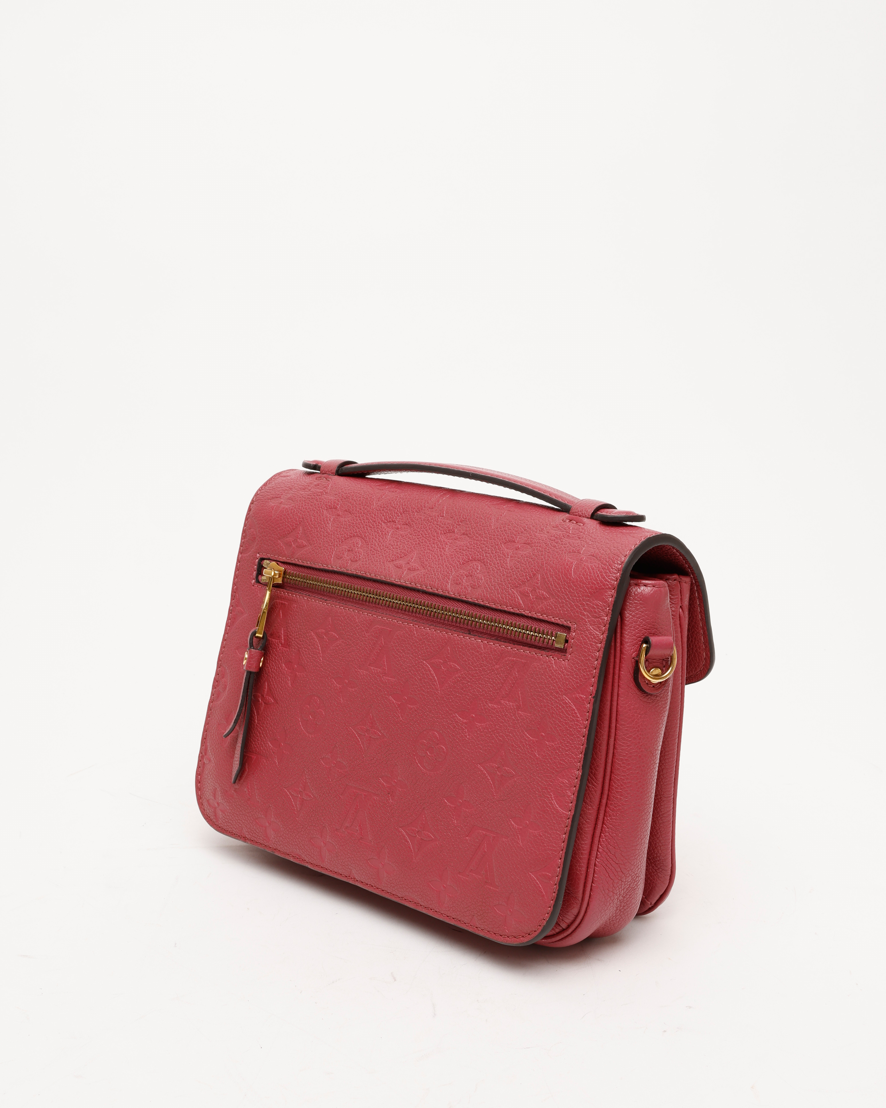 Pre-owned Louis Vuitton Empreinte Pochette Metis Bag In Pink