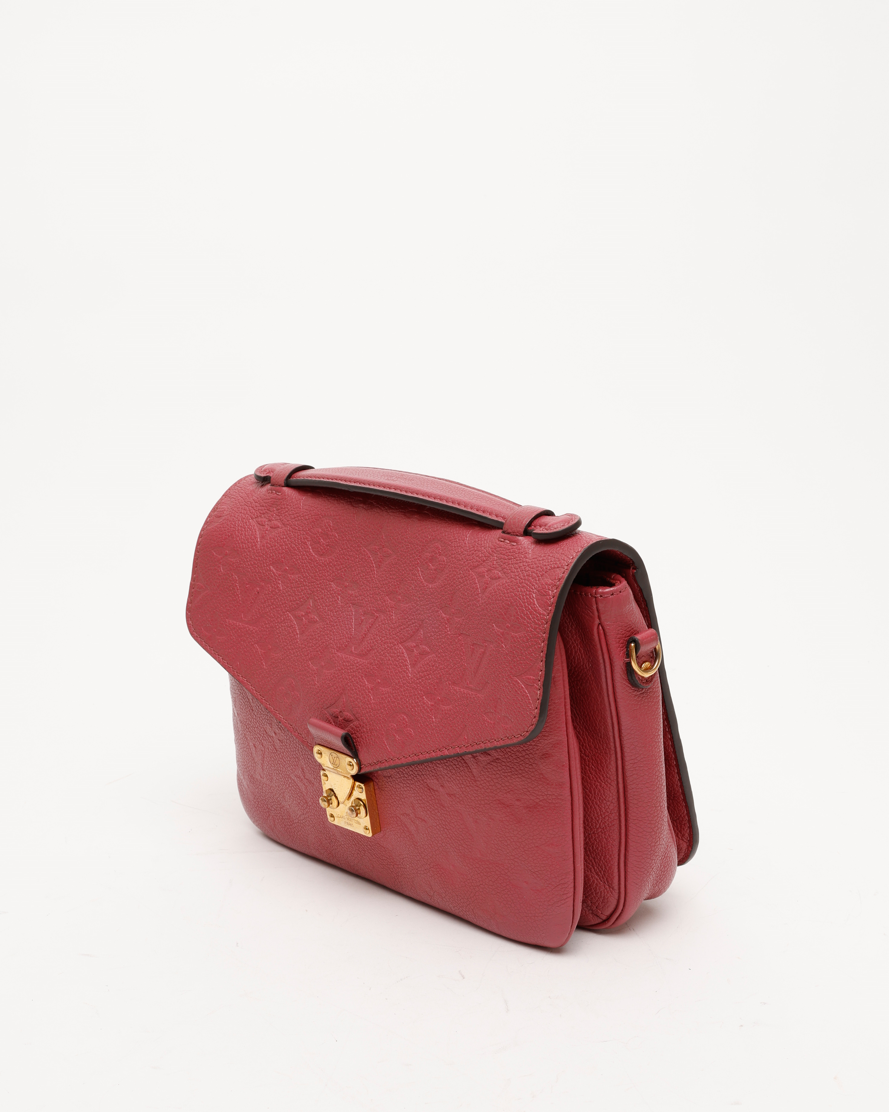 Pre-owned Louis Vuitton Empreinte Pochette Metis Bag In Pink