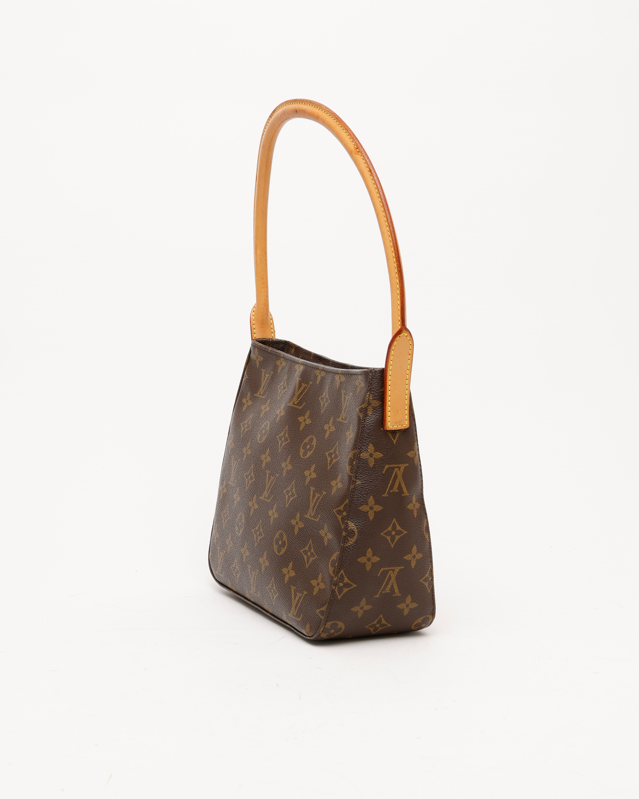 Pre-owned Louis Vuitton Monogram Looping Mm Bag In Brown