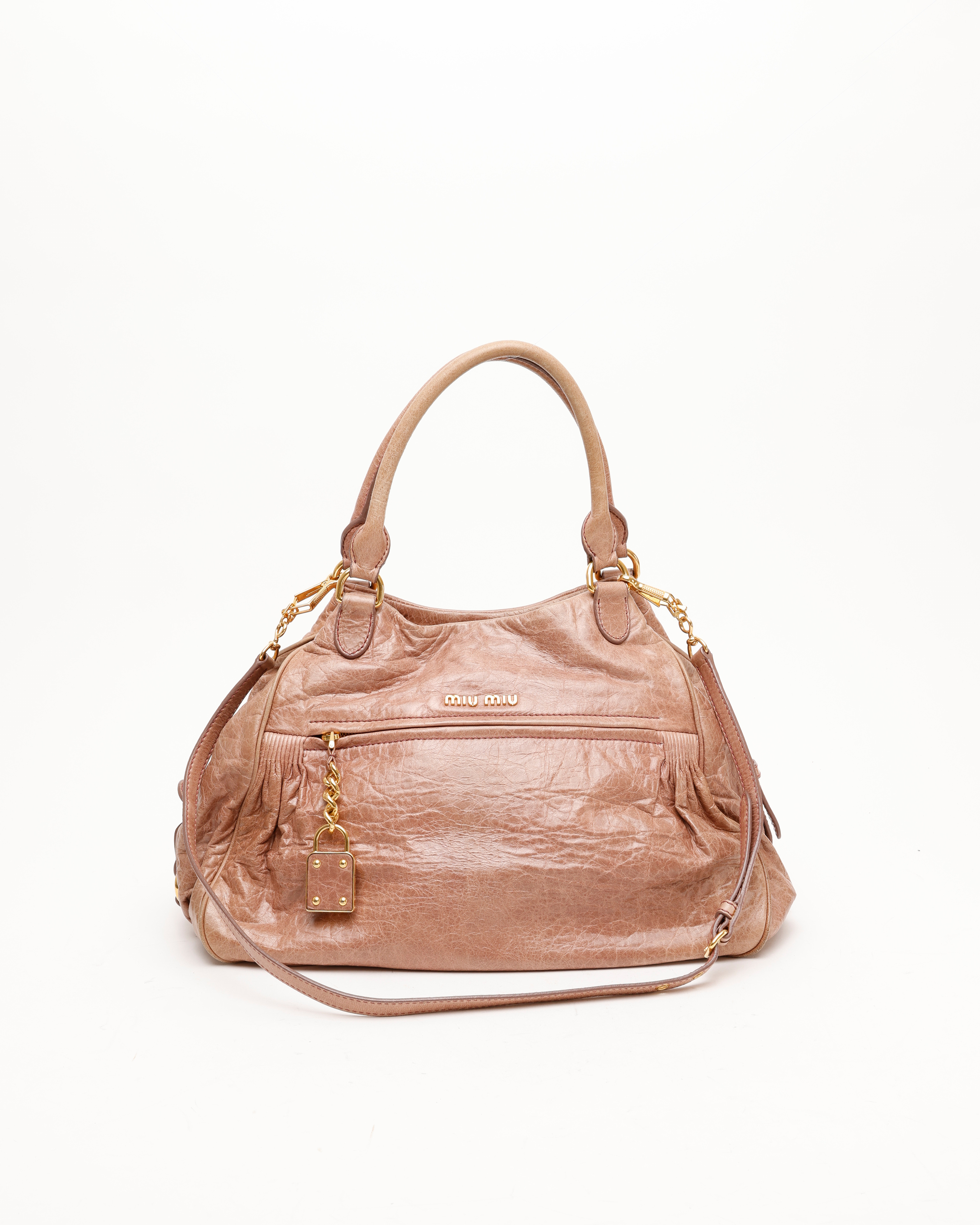 Miu Miu Vitello Shine Tote Bag