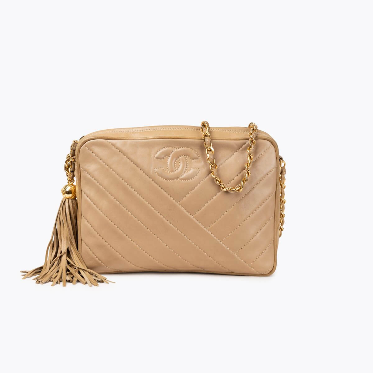 CHANEL Camera Fringe Crossbody Bag