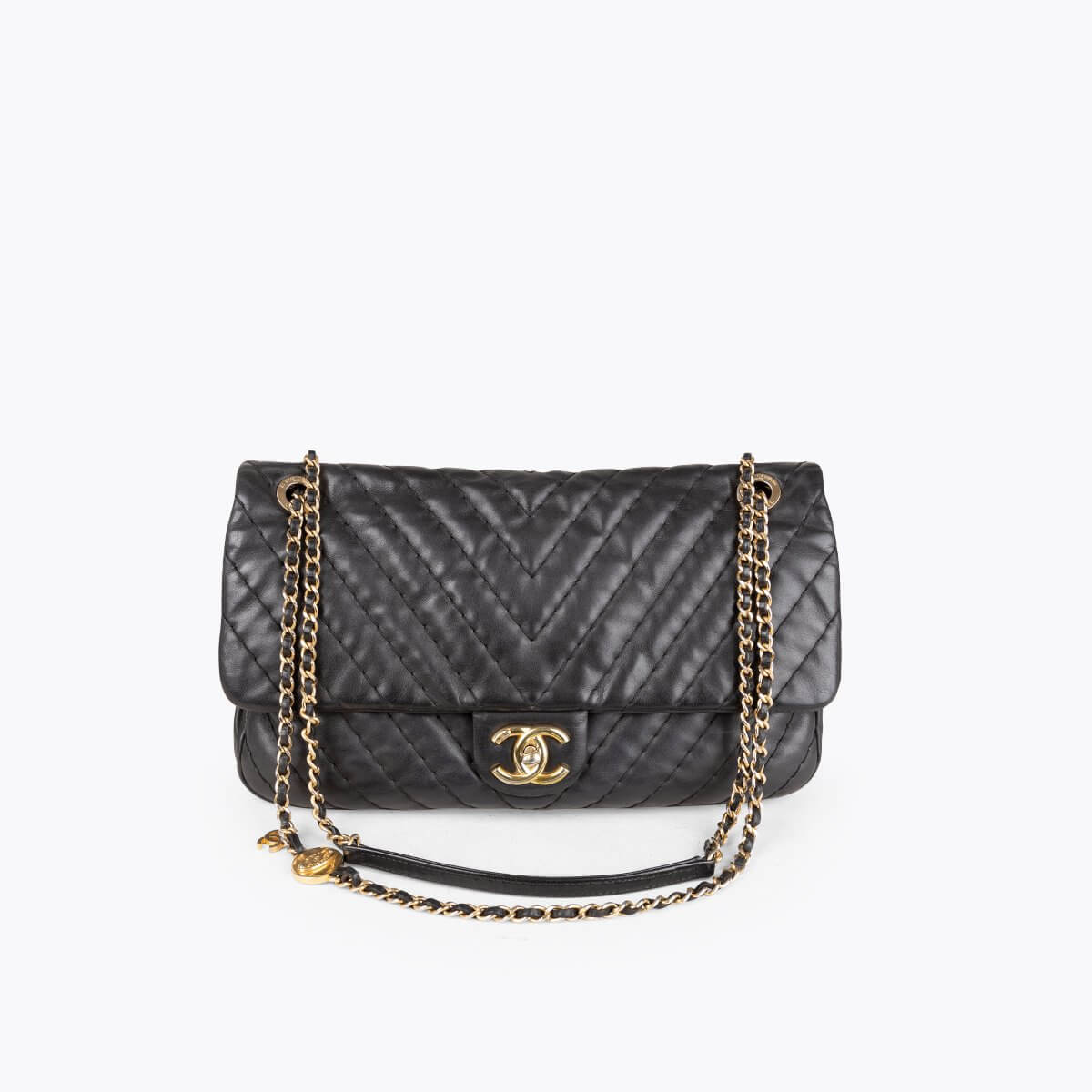 CHANEL Chevron Classic Flap Bag
