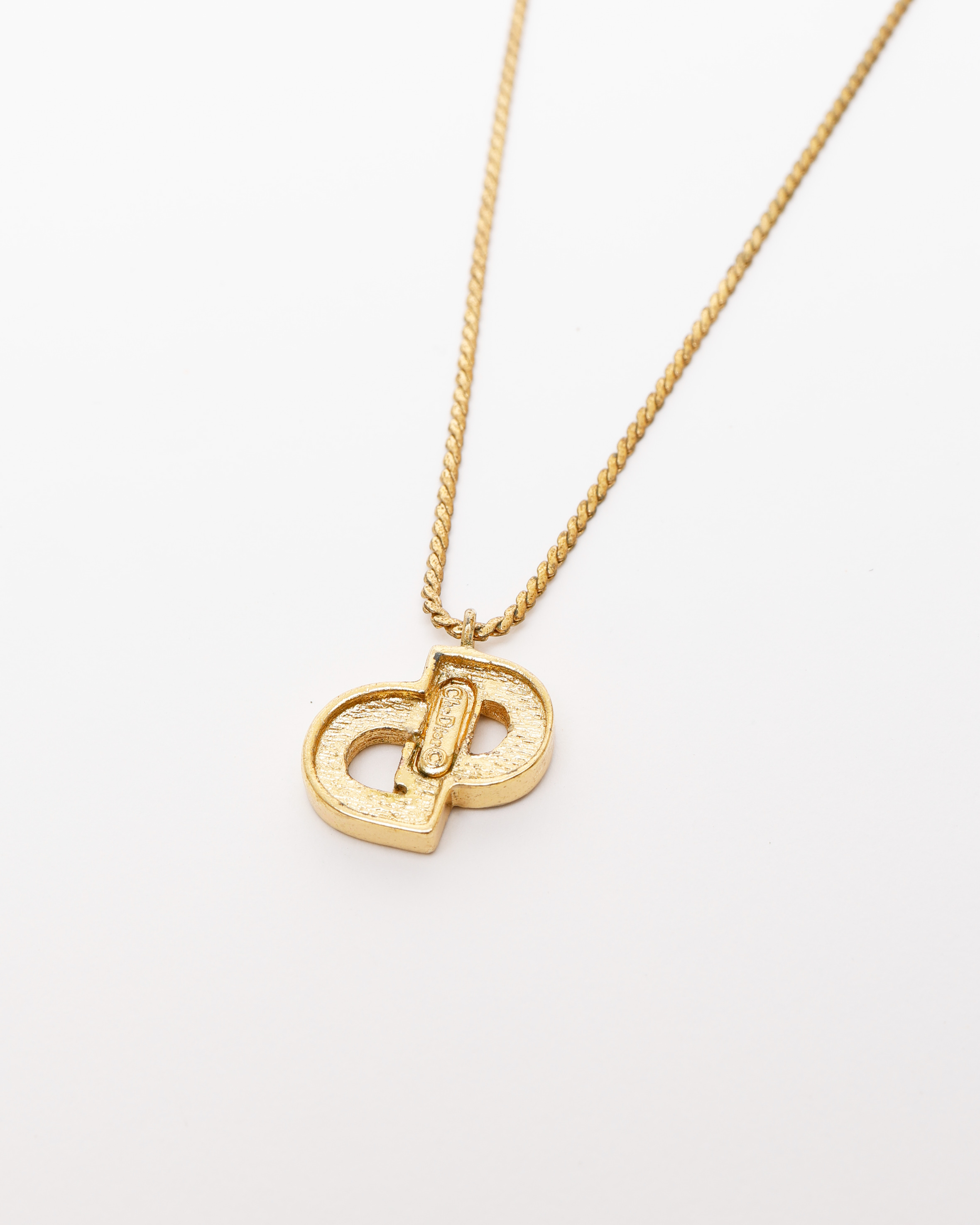 Dior Christian  Cd Rhinestone Necklace