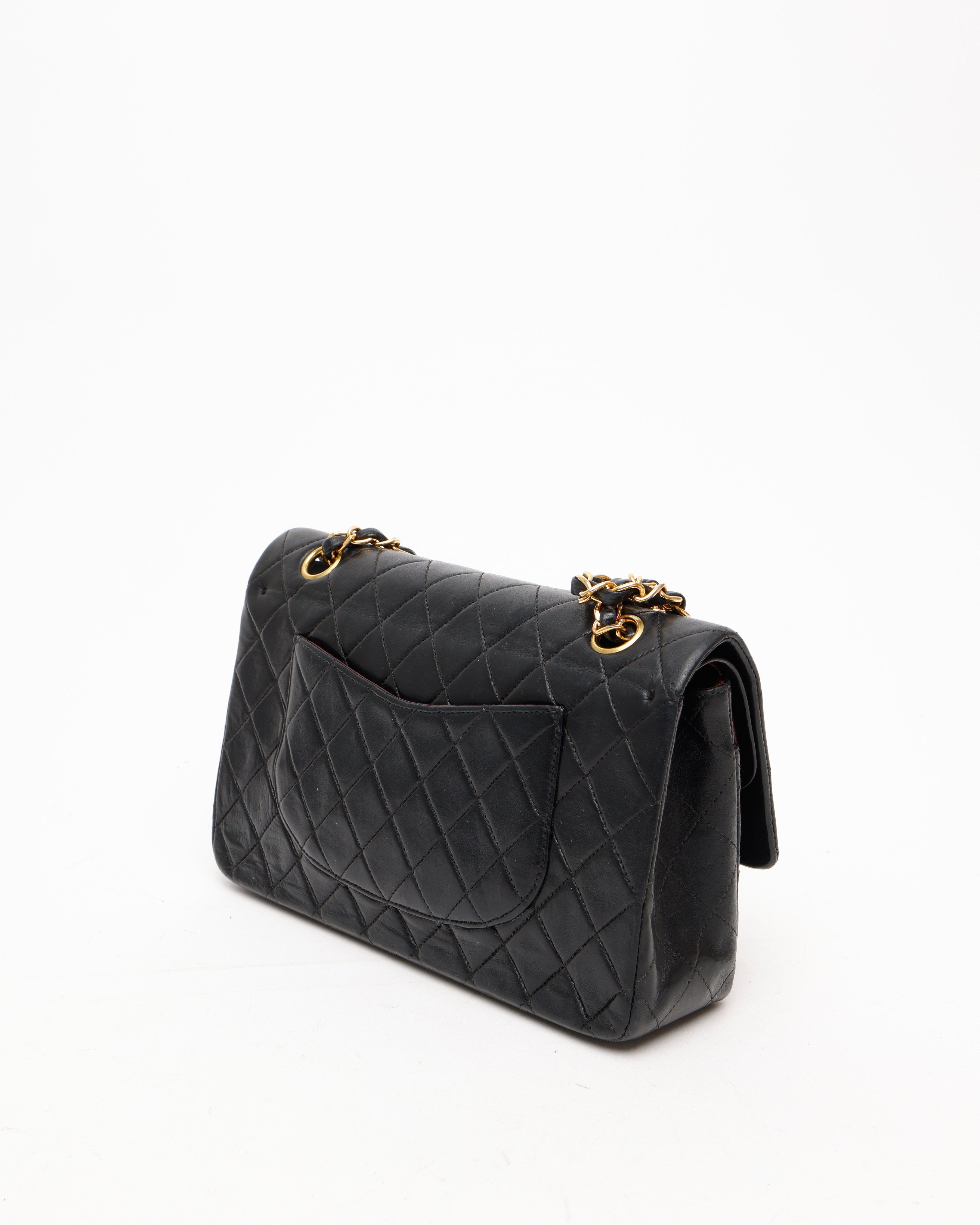 Pre-owned Chanel Classic Medium Double Flap Bag In Black