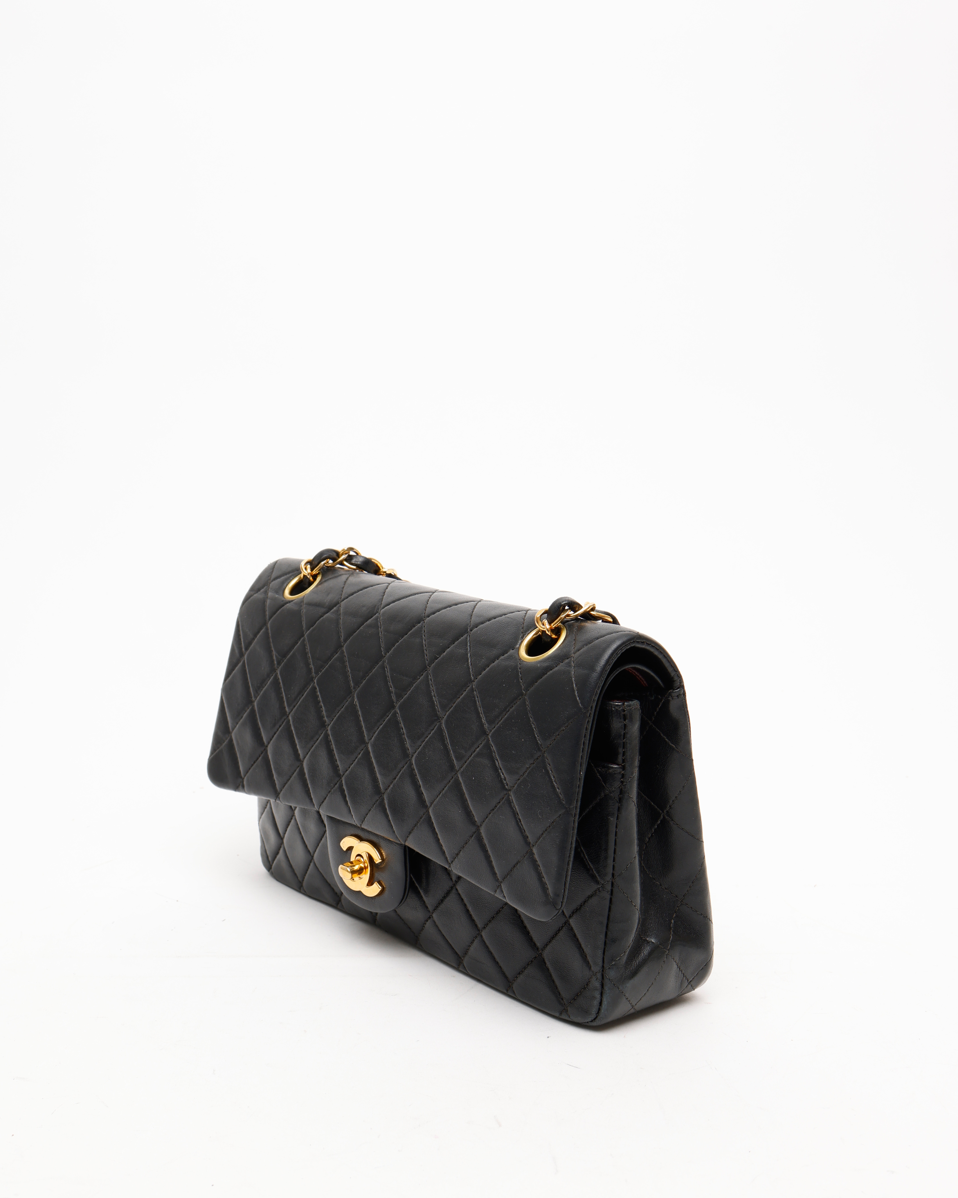 Pre-owned Chanel Classic Medium Double Flap Bag In Black
