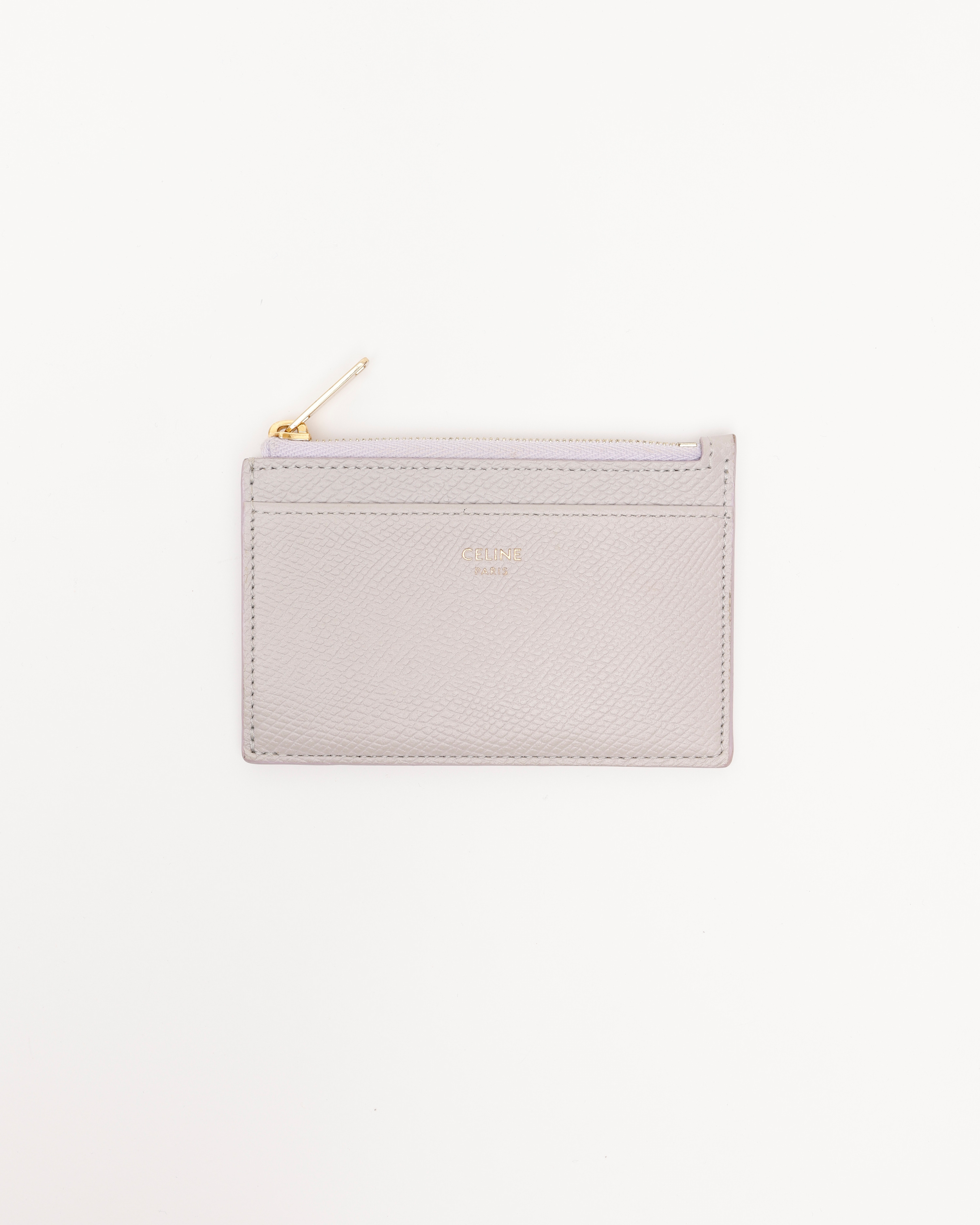 CÉLINE Logo Leather Card Holder