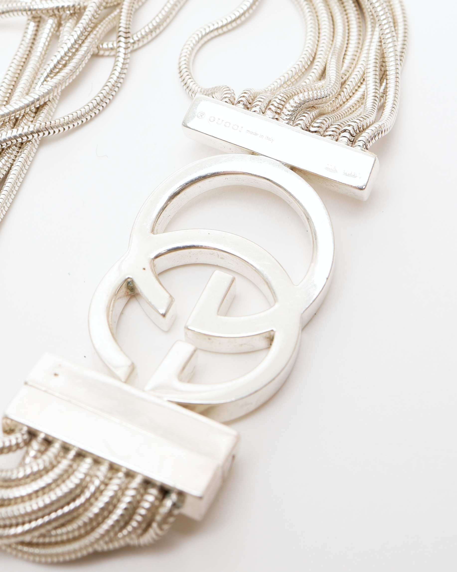 Gucci 10 Strands Silver Bracelet