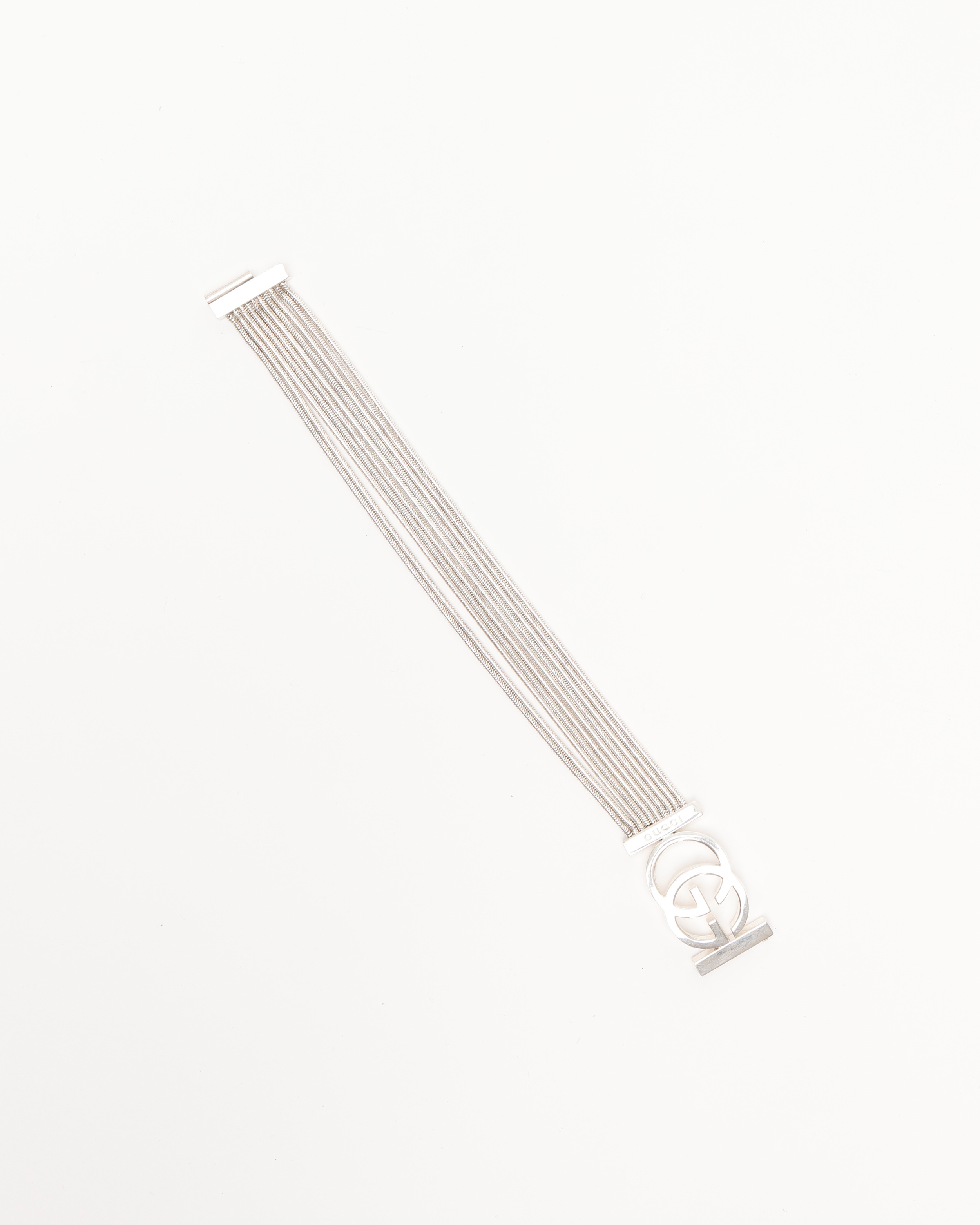 Gucci 10 Strands Silver Bracelet