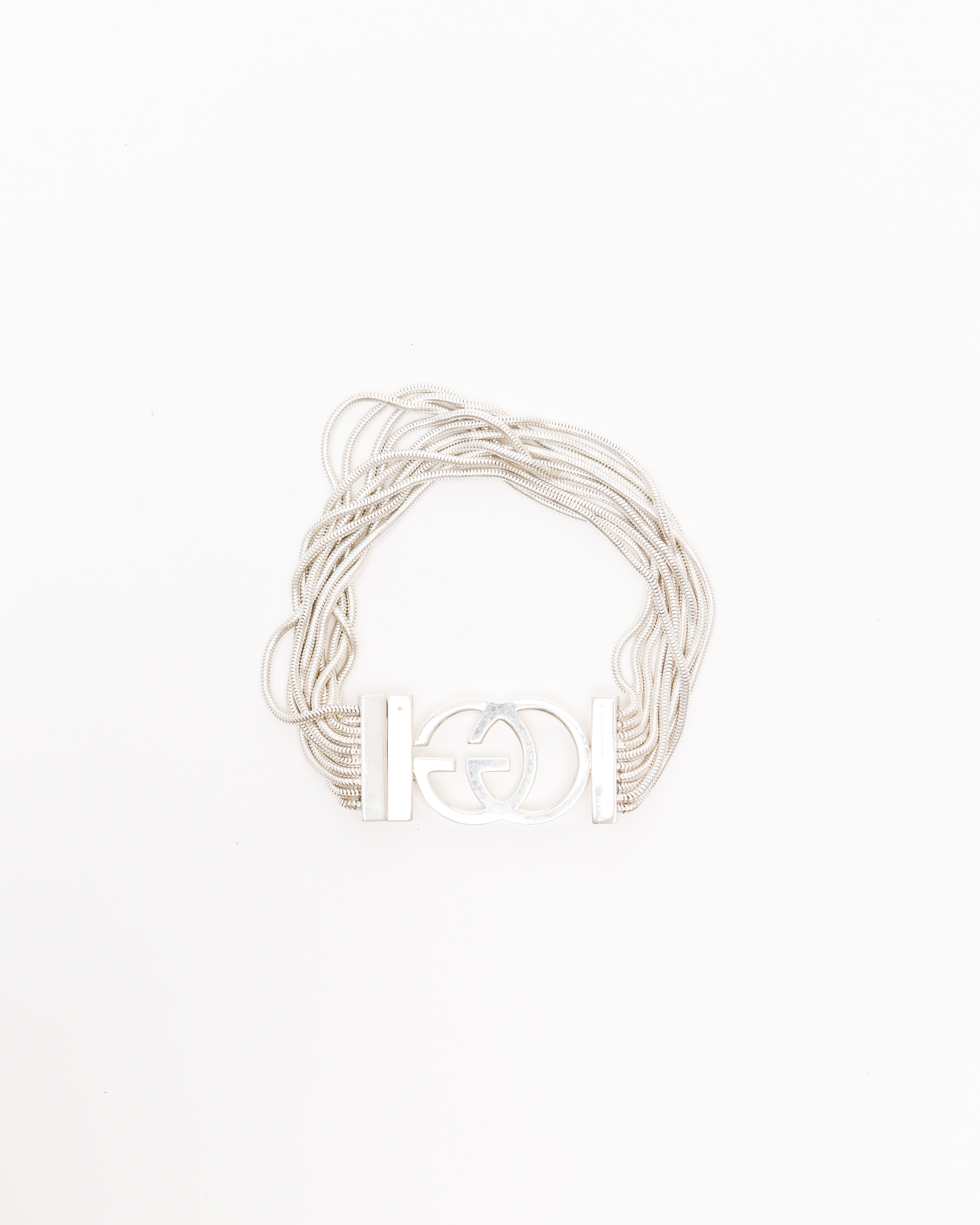 Gucci 10 Strands Silver Bracelet