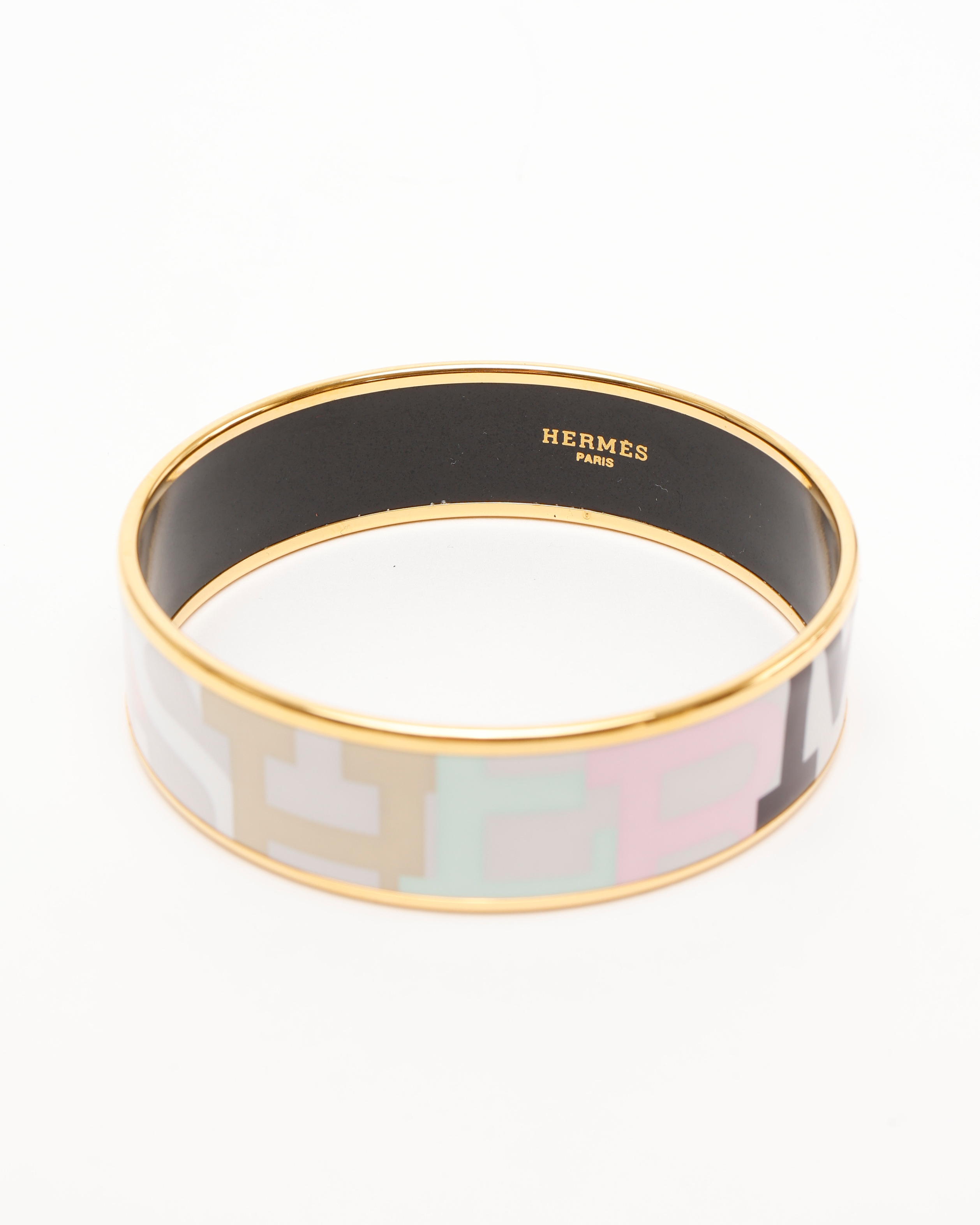 Pre-owned Hermes Hermès Enamel Gm Bangle