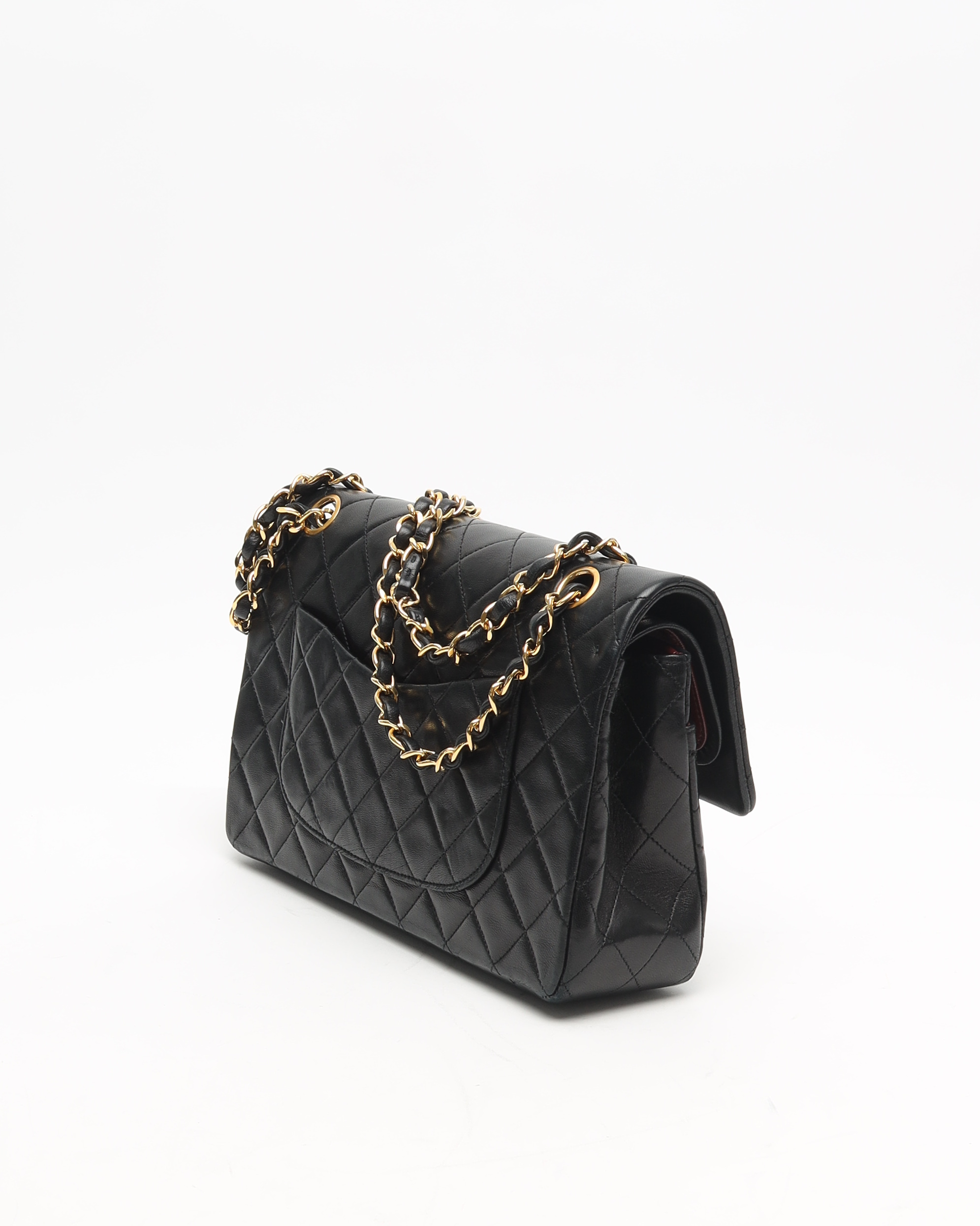Pre-owned Chanel Classic Medium Double Flap Bag In Black