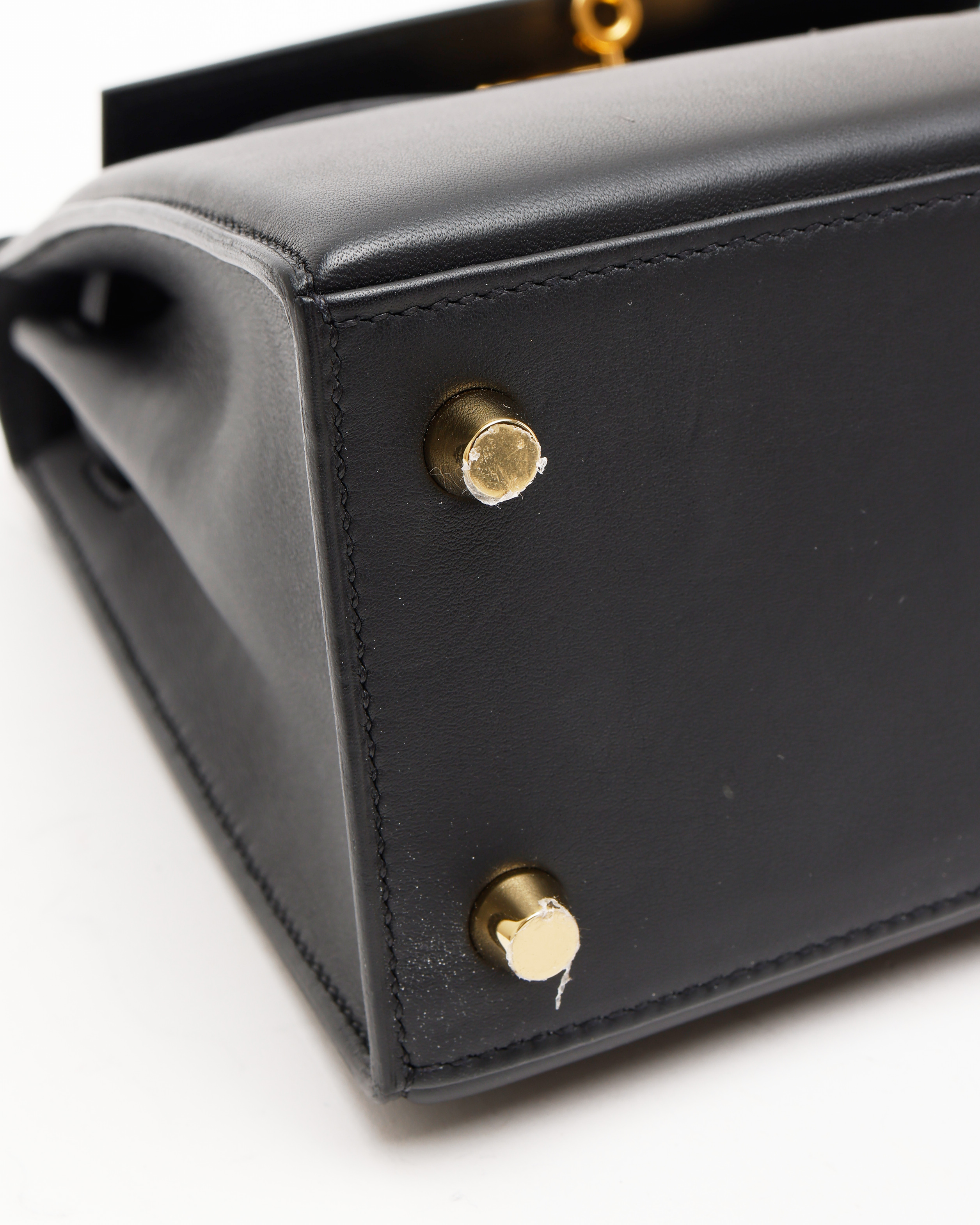 Pre-owned Hermes Hermès Kelly 25 Swift Padded Sellier Bag In Black