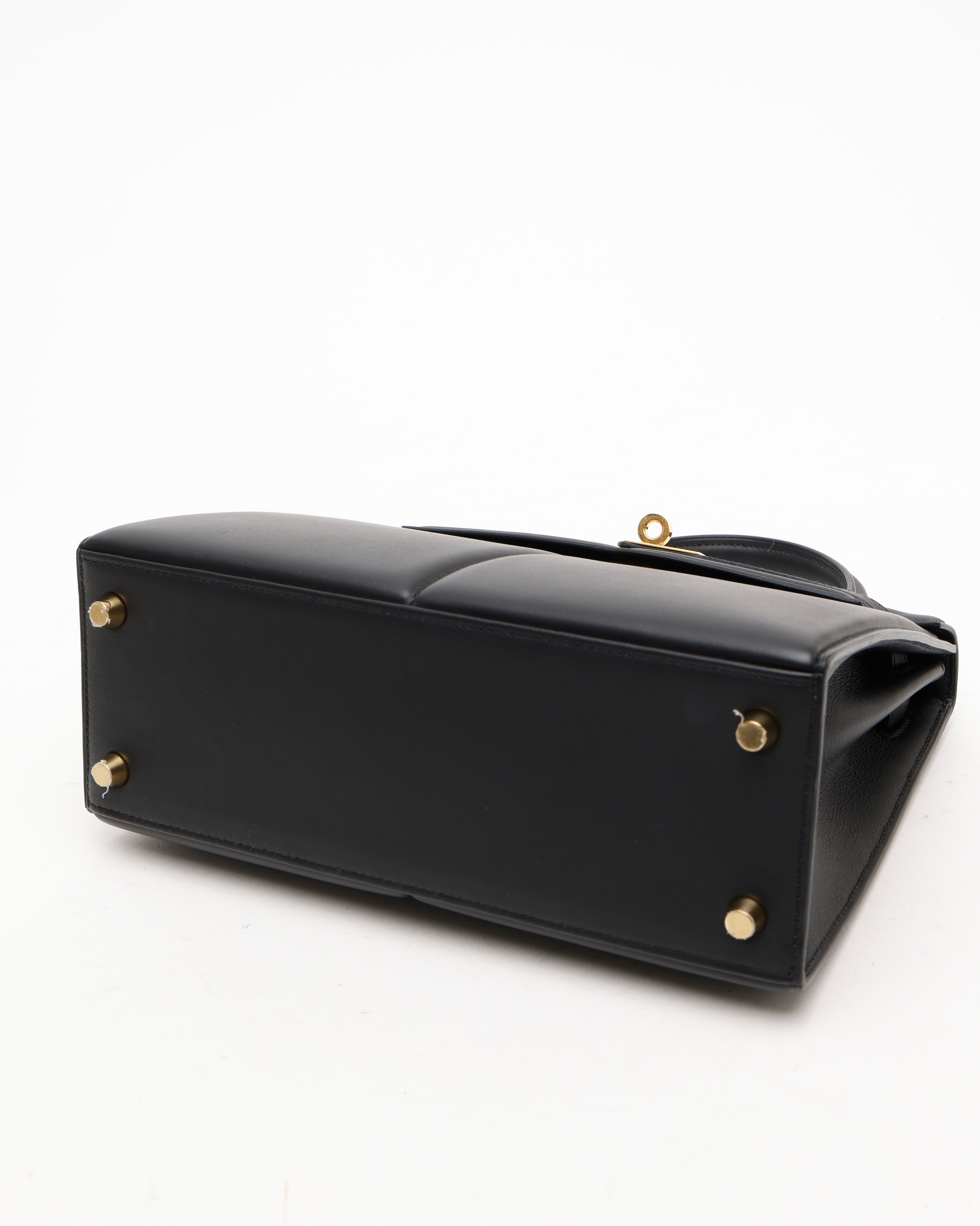 Pre-owned Hermes Hermès Kelly 25 Swift Padded Sellier Bag In Black