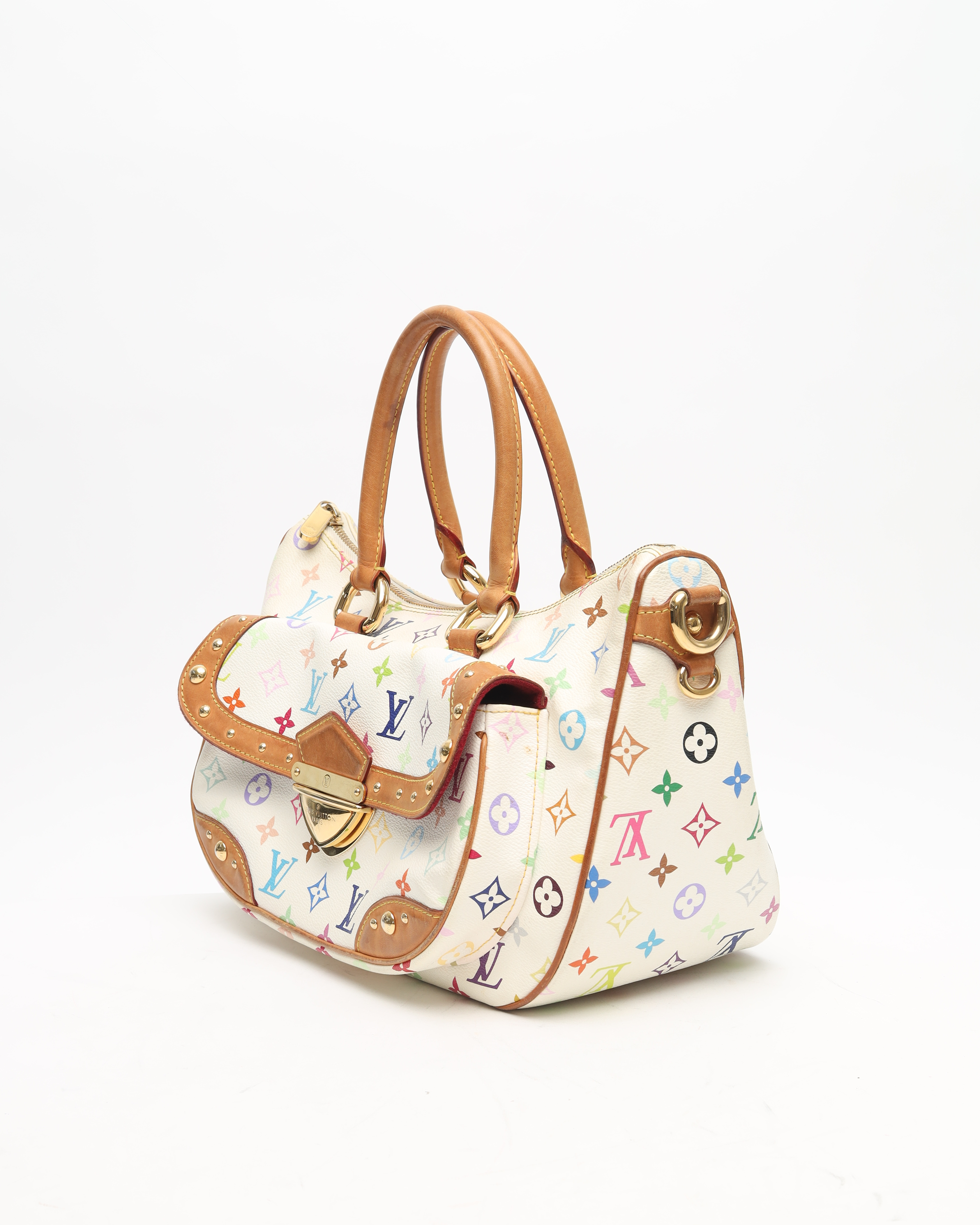 Pre-owned Louis Vuitton Murakami Rita Bag In White