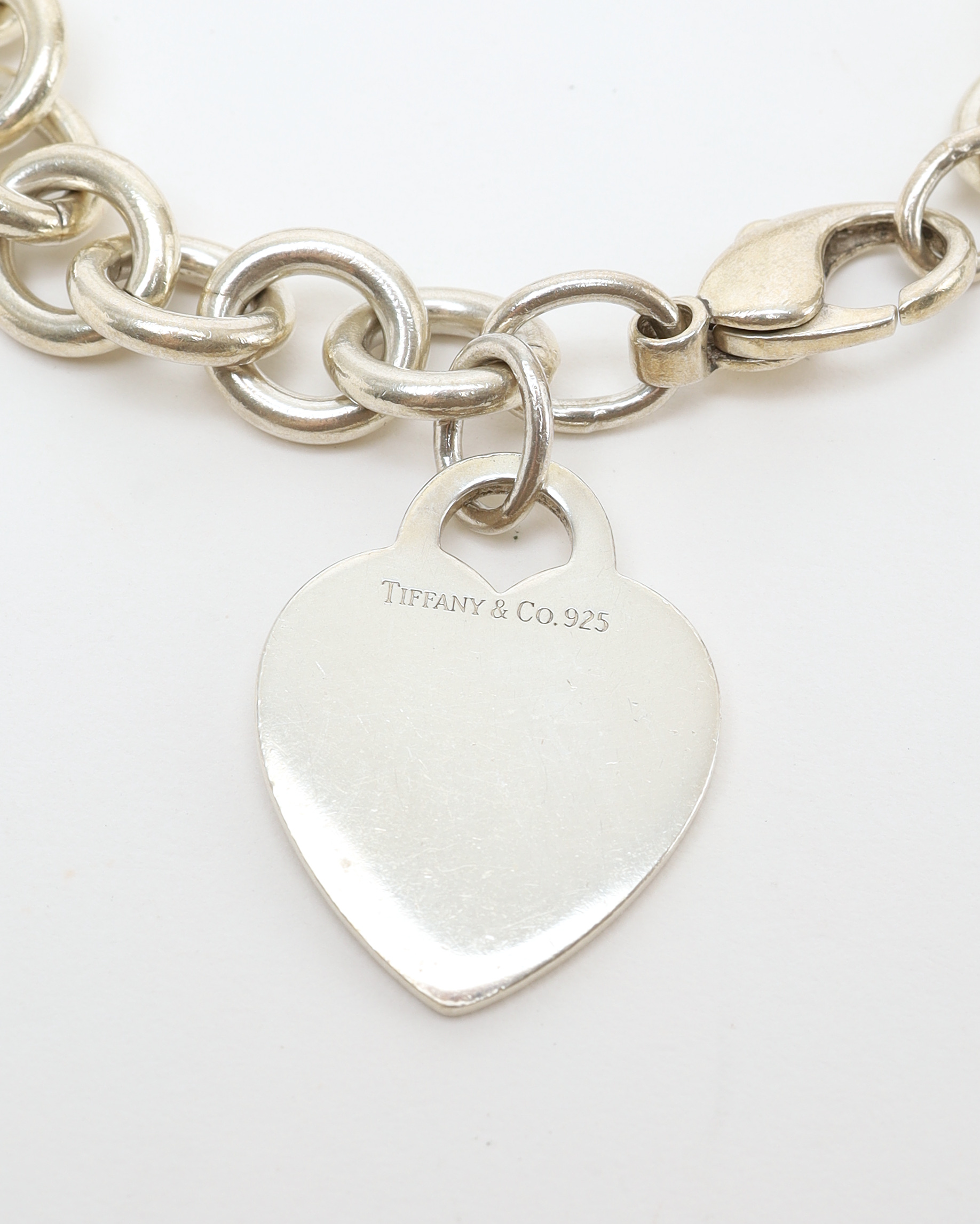 Tiffany & Co Return To Tiffany Heart Charm Silver Bracelet